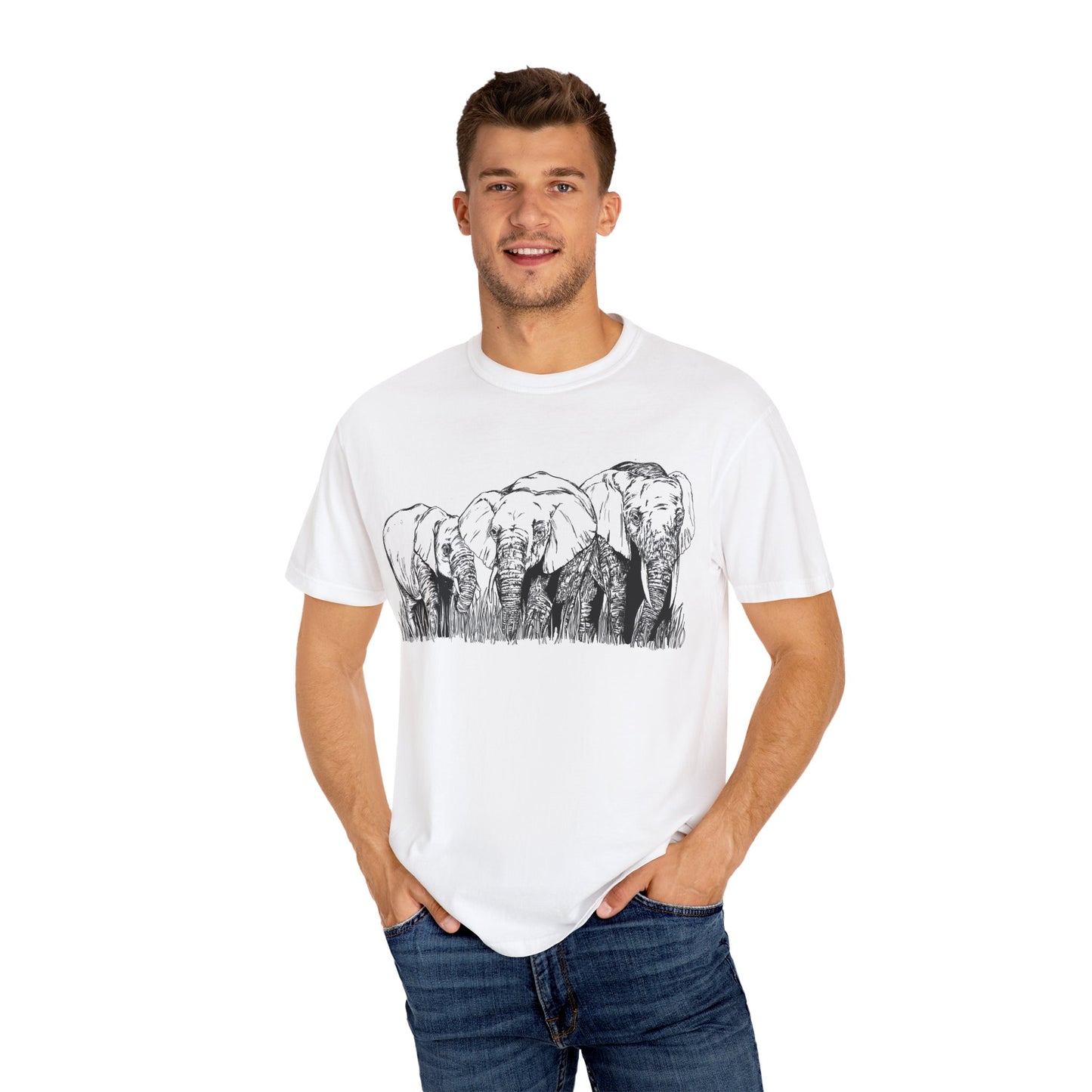 Eco-Friendly Elephant Graphic Unisex T-Shirt