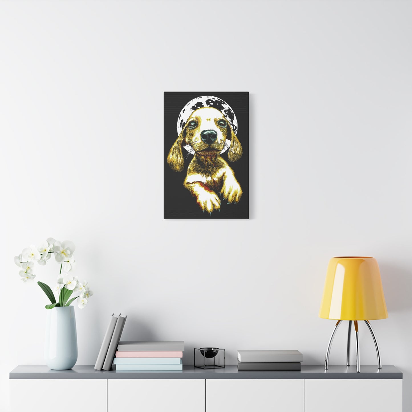 Whimsical Dog Canvas Wall Art - 1.25" Stretched Matte Print