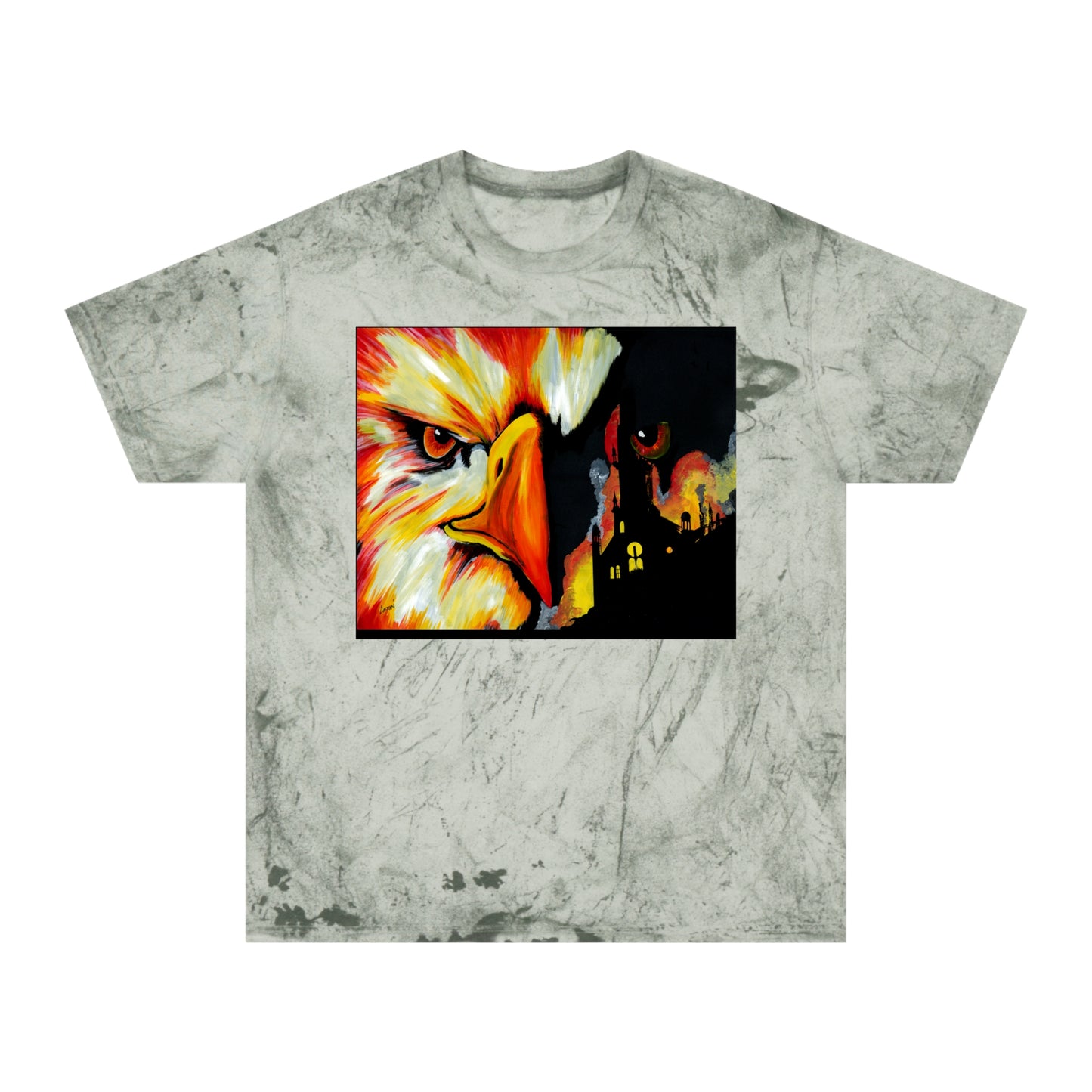 Phoenix Rising Color Blast T Shirt Original Hand Painted Art