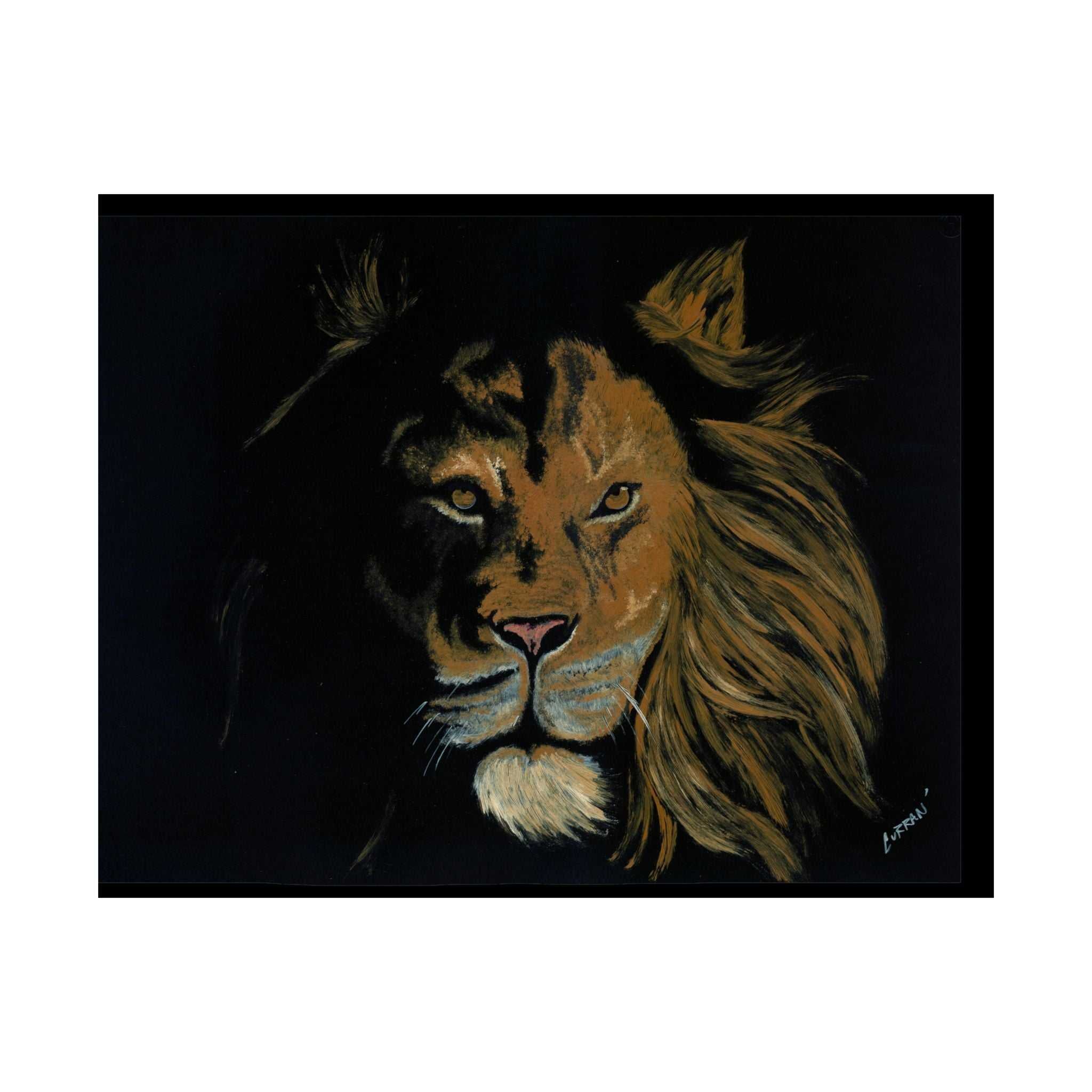 Majestic Lion Satin Poster - 300gsm Art Print for Home Decor