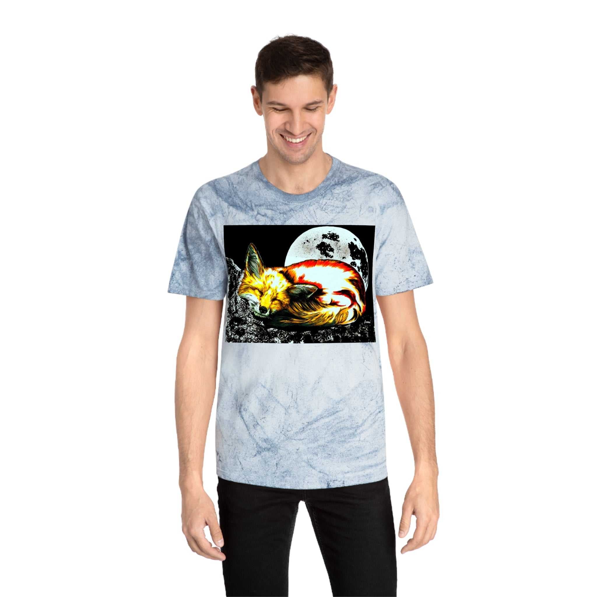 Red Fox Unisex T Shirt with Color Blast Design