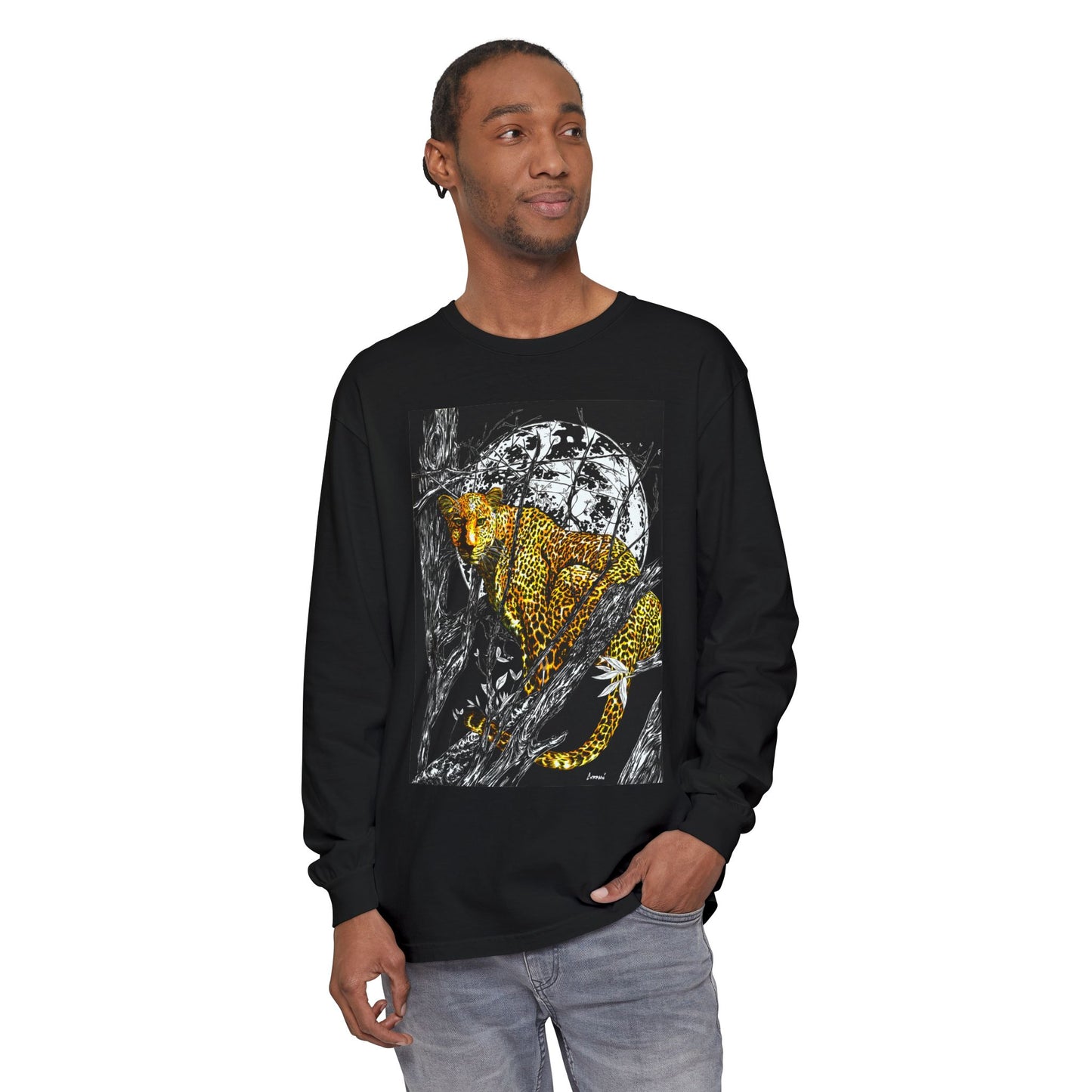 Wild Cheetah Unisex Long Sleeve T Shirt Eco-Friendly