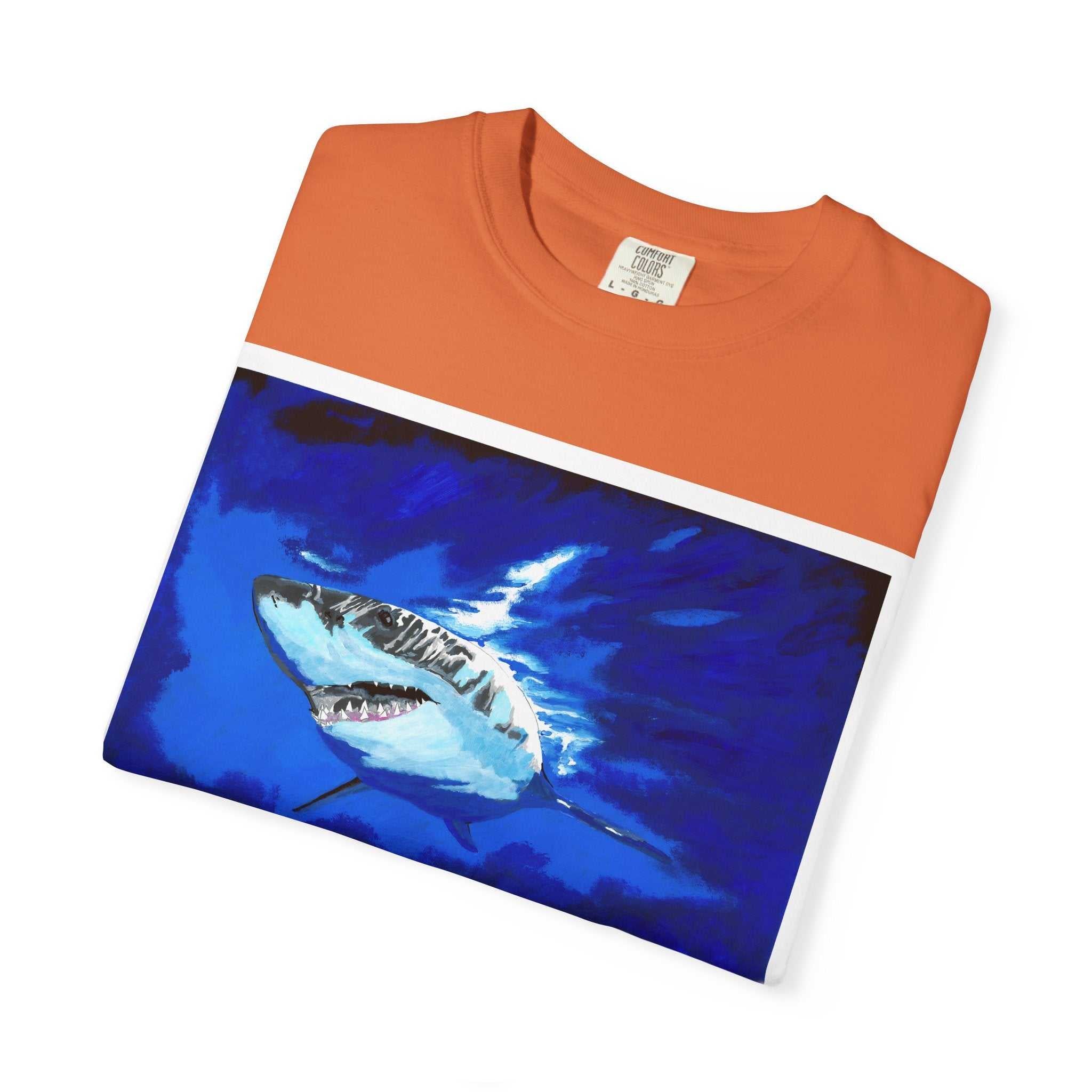 Dive into style with our Shark Graphic Unisex T-Shirt - Ocean Adventure Tee! Perfect for all ocean lovers. Get yours now and make a splash!