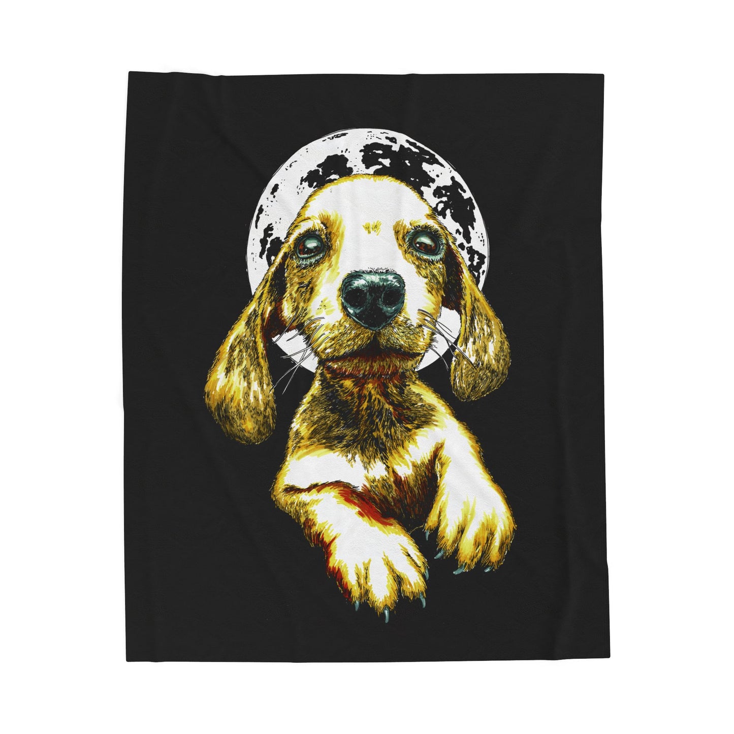 Cozy Velveteen Plush Blanket Adorable Dog Art for Pet Lovers