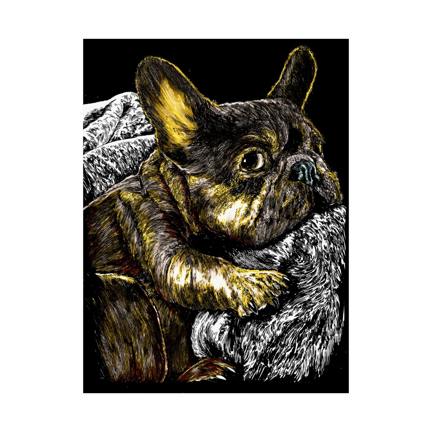 French Bulldog Satin Poster | Art Print for Dog Lovers