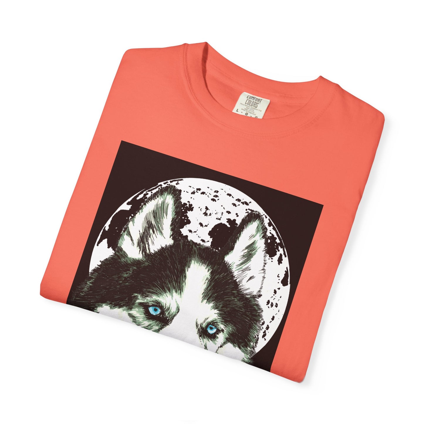 Siberian Husky Unisex Garment-Dyed T-Shirt – Original Hand-Drawn Art