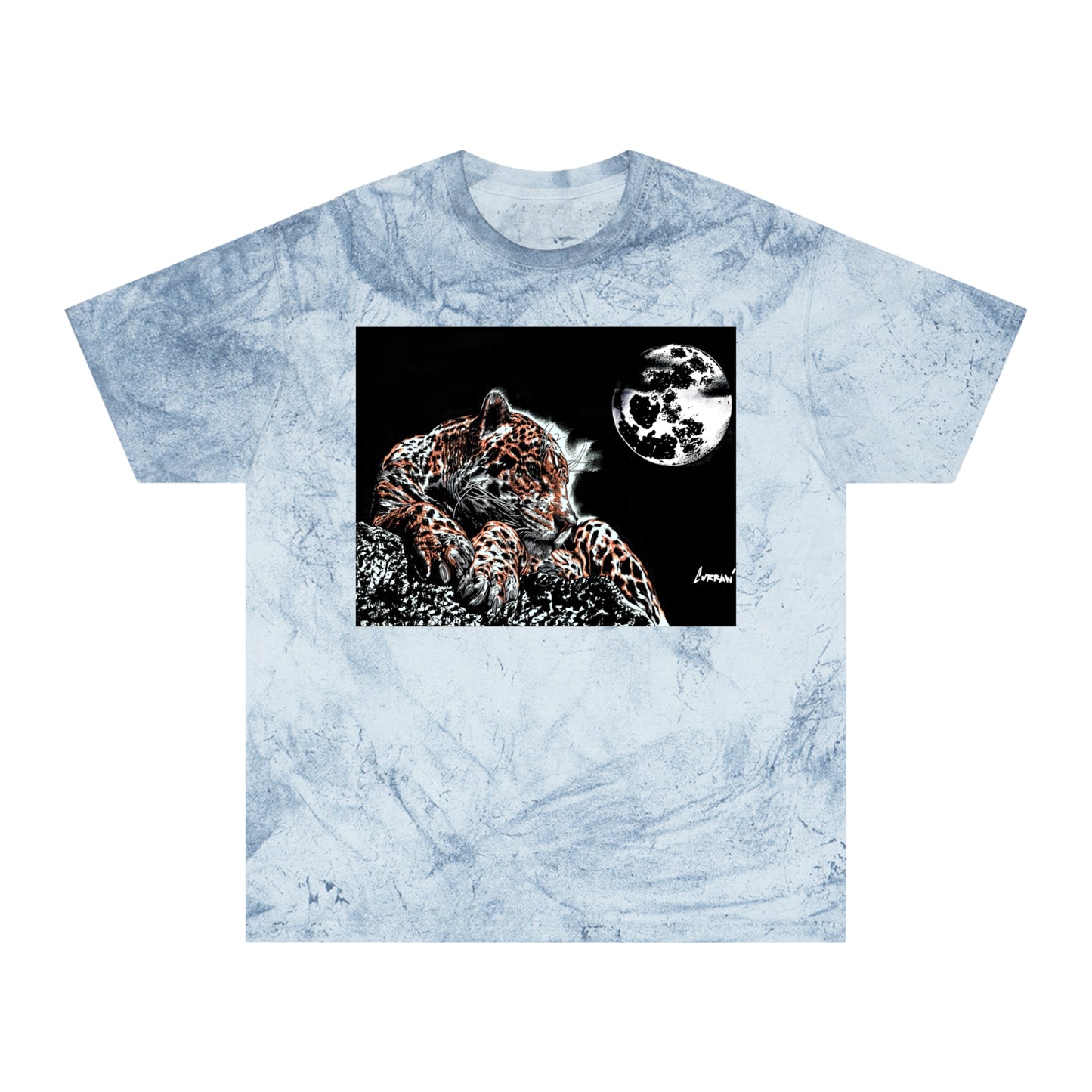 Leopard in the Moonlight T Shirt Original Hand Drawn Art