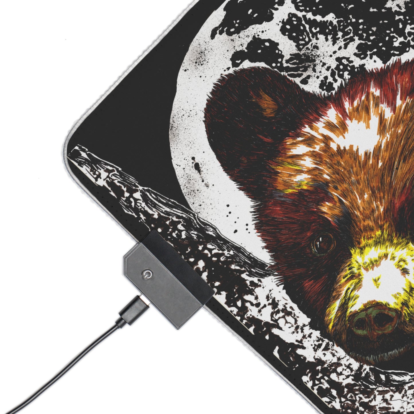 LED Illuminated Gaming Mouse Pad with Bear Design