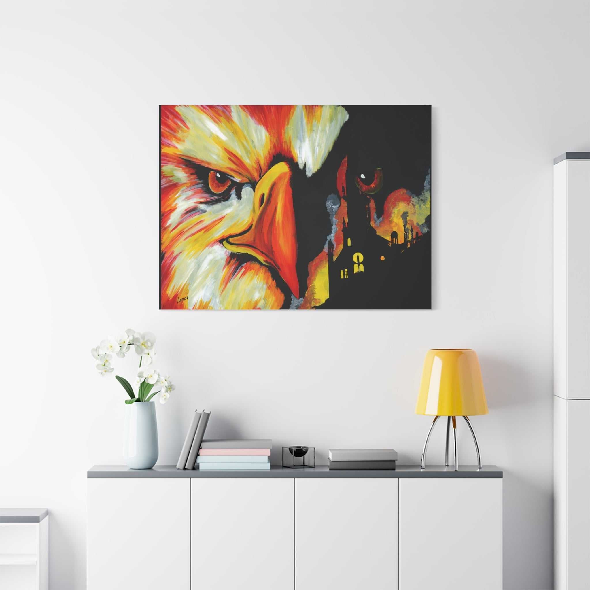 Phoenix Canvas Print, print of my Original hand painted art