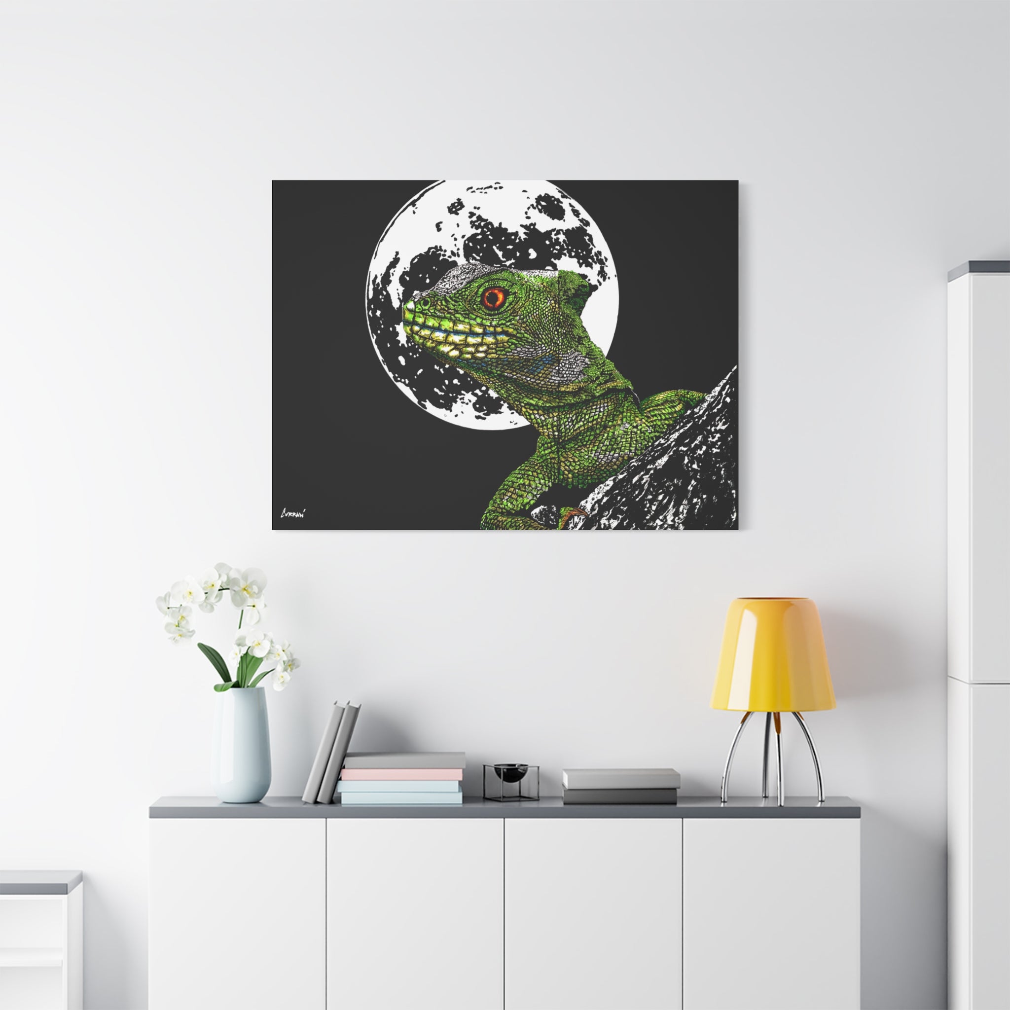 Lizard Canvas Art – Original Hand-Drawn Realistic