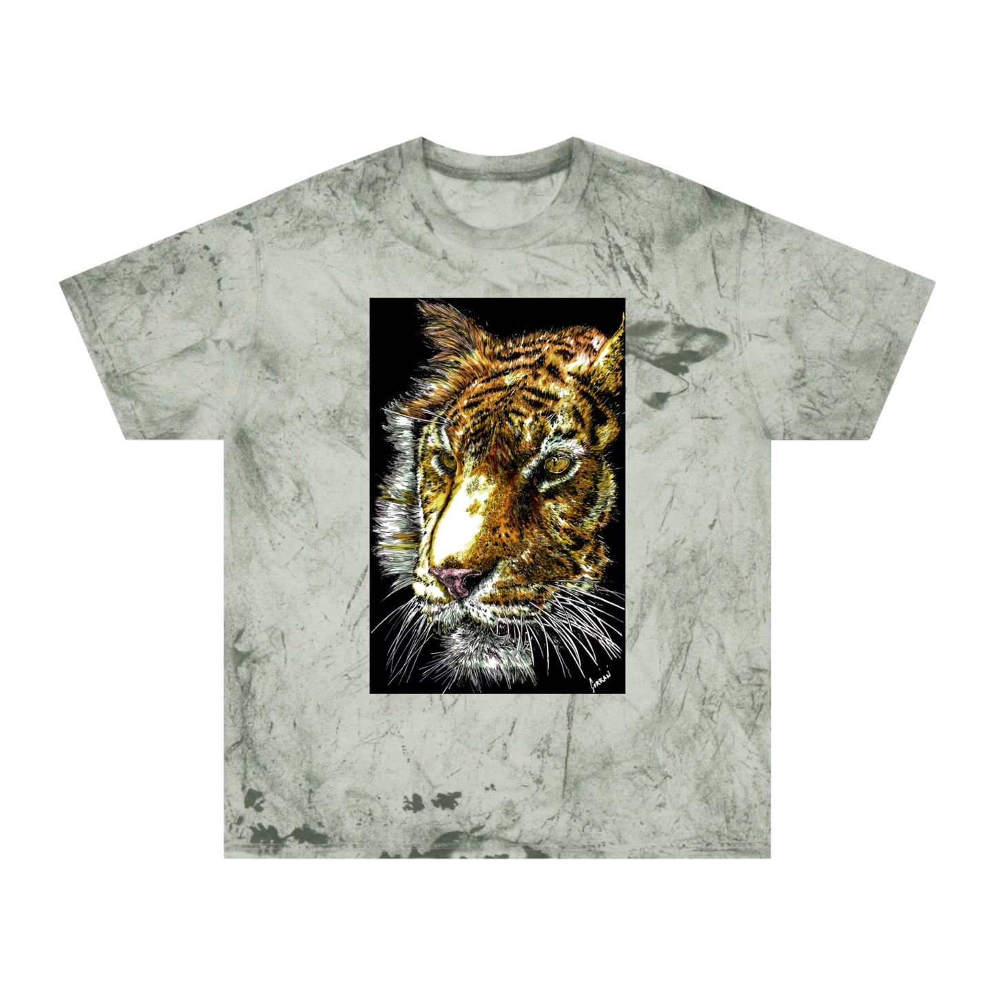 Unisex Color Blast Tiger T Shirt Bold Wildlife Art