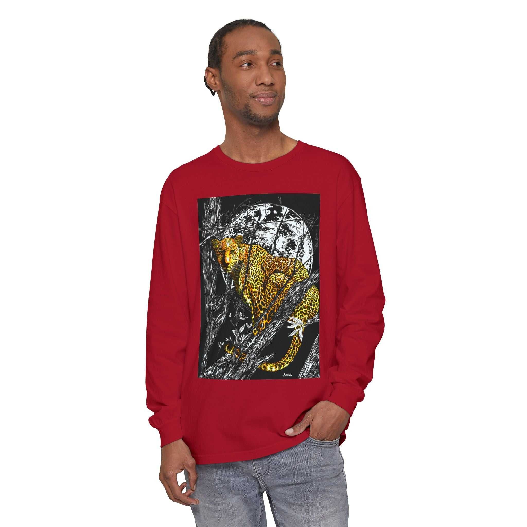 Wild Cheetah Unisex Long Sleeve T Shirt Eco-Friendly