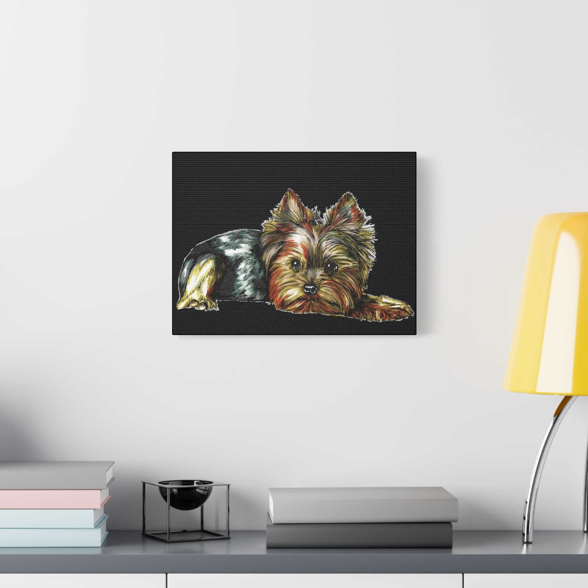Bring home our Yorkshire Terrier Canvas Art - Cute Dog Stretched Print for Pet Lovers and show off your furry friend in style!
