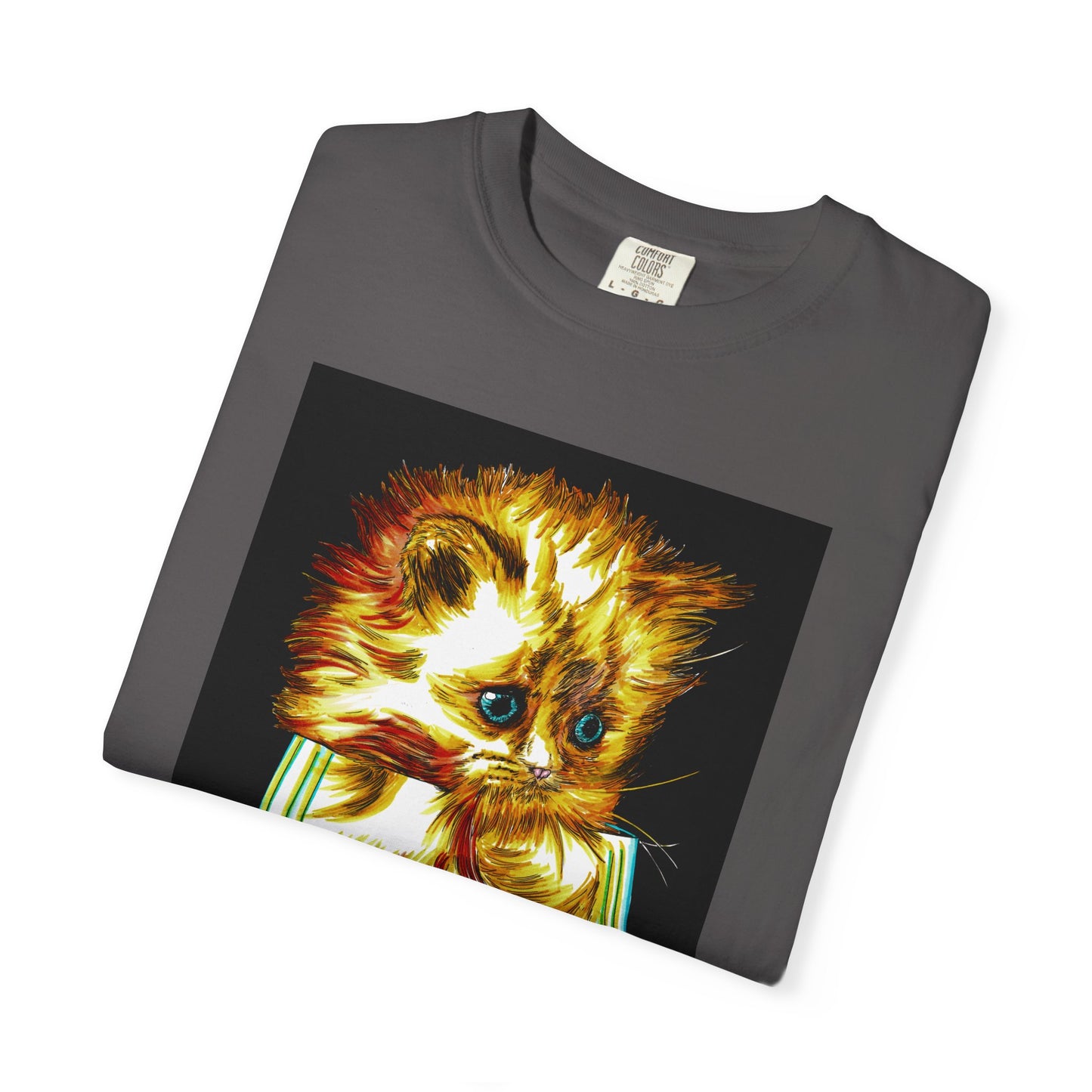 Kitten in a Glass Unisex T-shirt - Hand Drawn Art