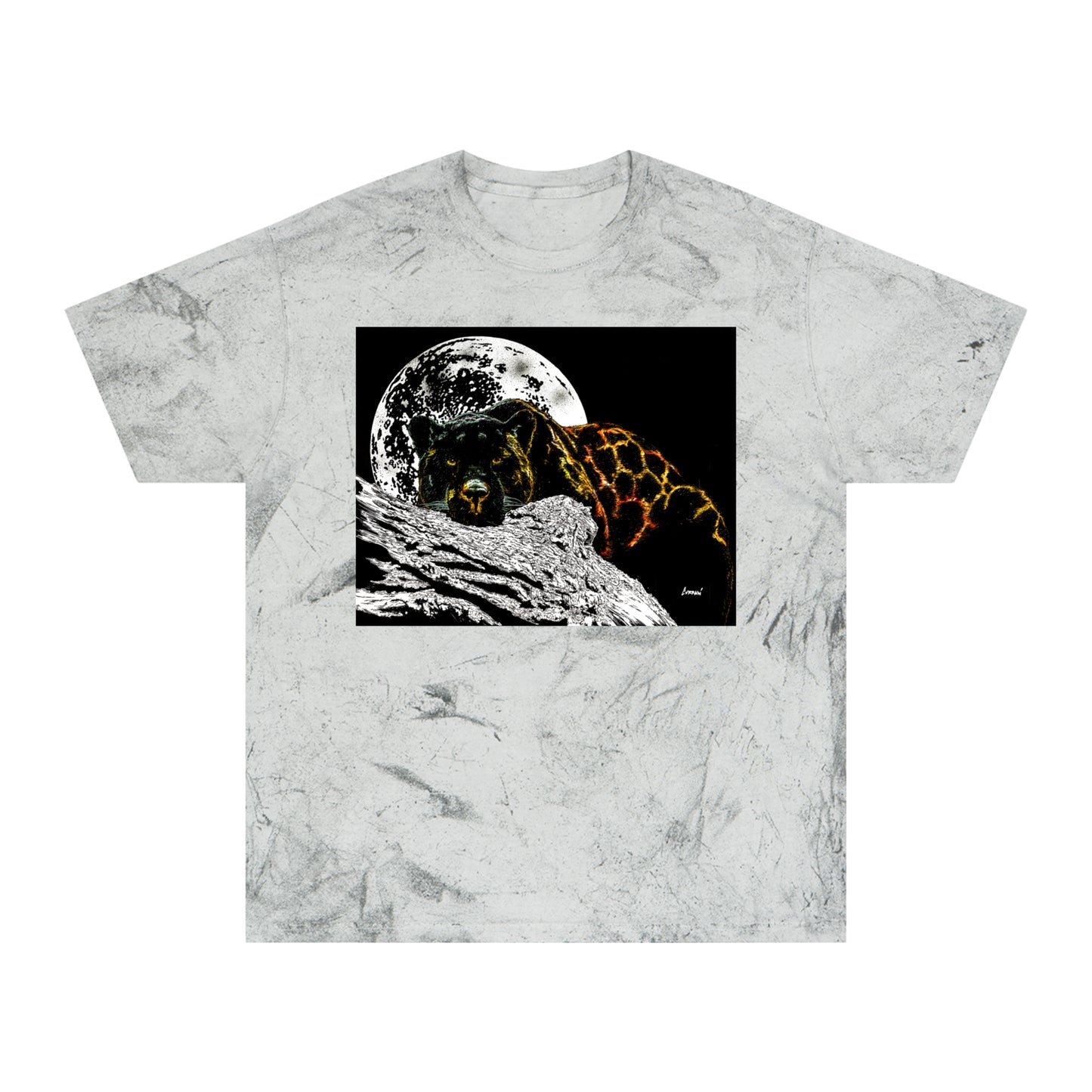 Panther in the Moonlight T Shirt Original Hand Drawn Art