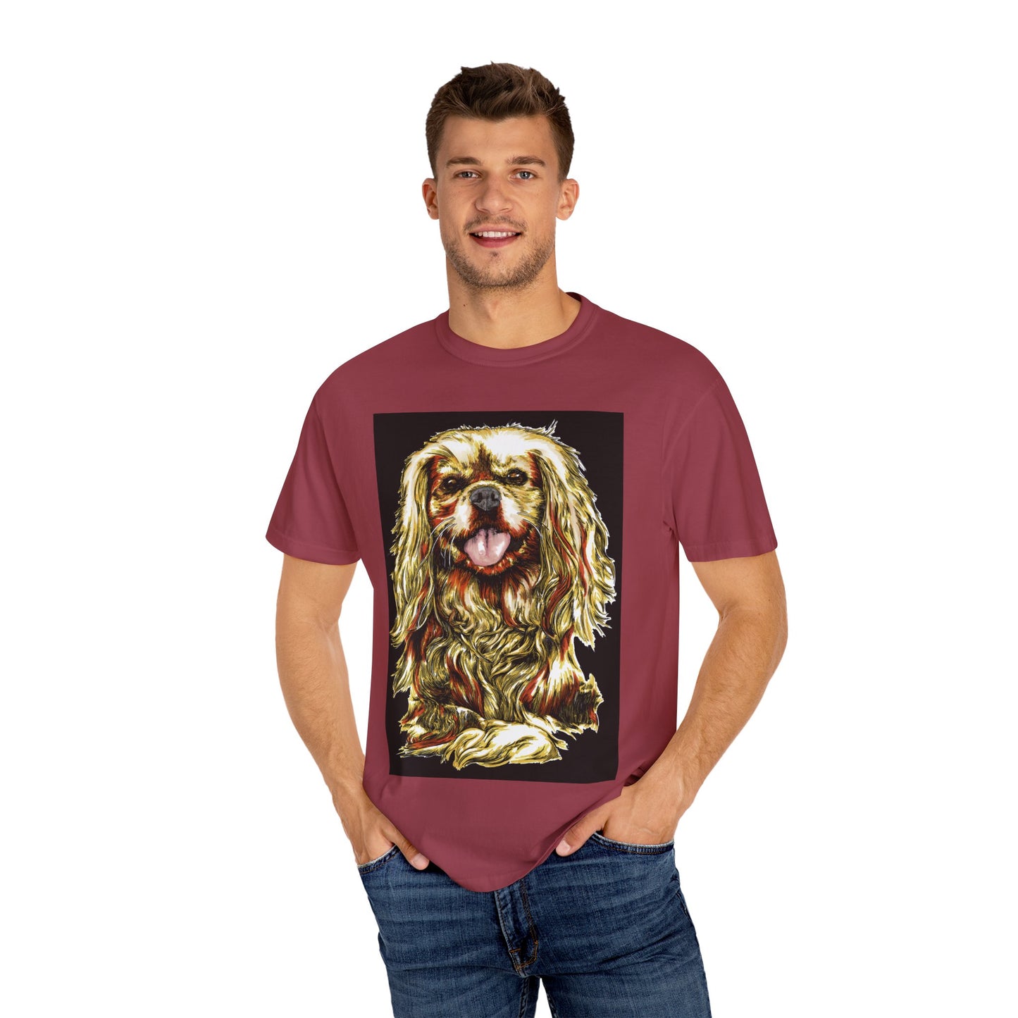 Cocker Spaniel Unisex Tee featuring Hand Drawn Art
