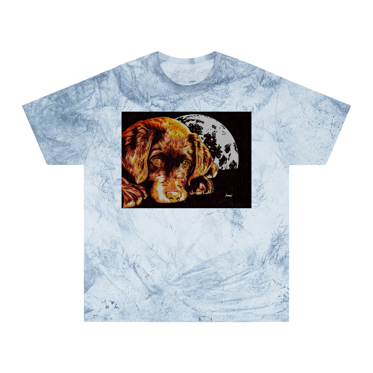 Chocolate Lab Puppy Color Blast T-Shirt - Unisex Artistic Pet Tee