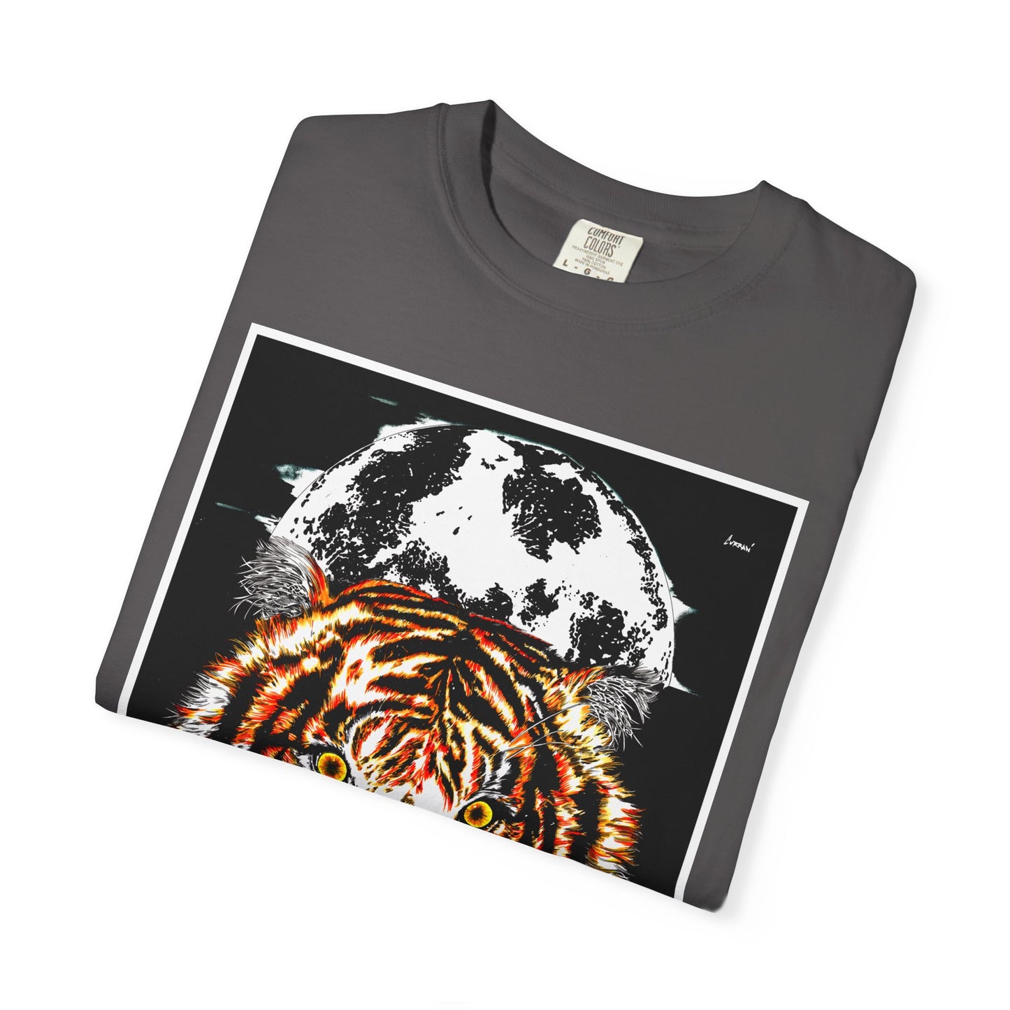 Tiger Garment-Dyed Graphic T-Shirt - Unisex Wild Animal Tee