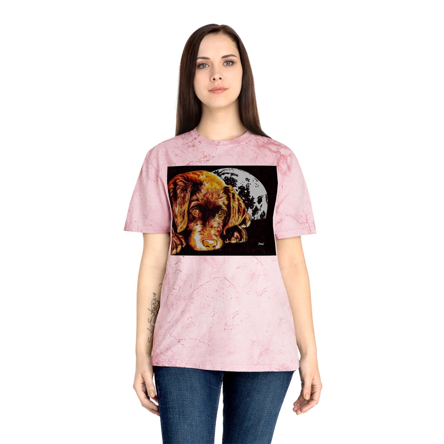 Chocolate Lab Puppy Color Blast T-Shirt - Unisex Artistic Pet Tee