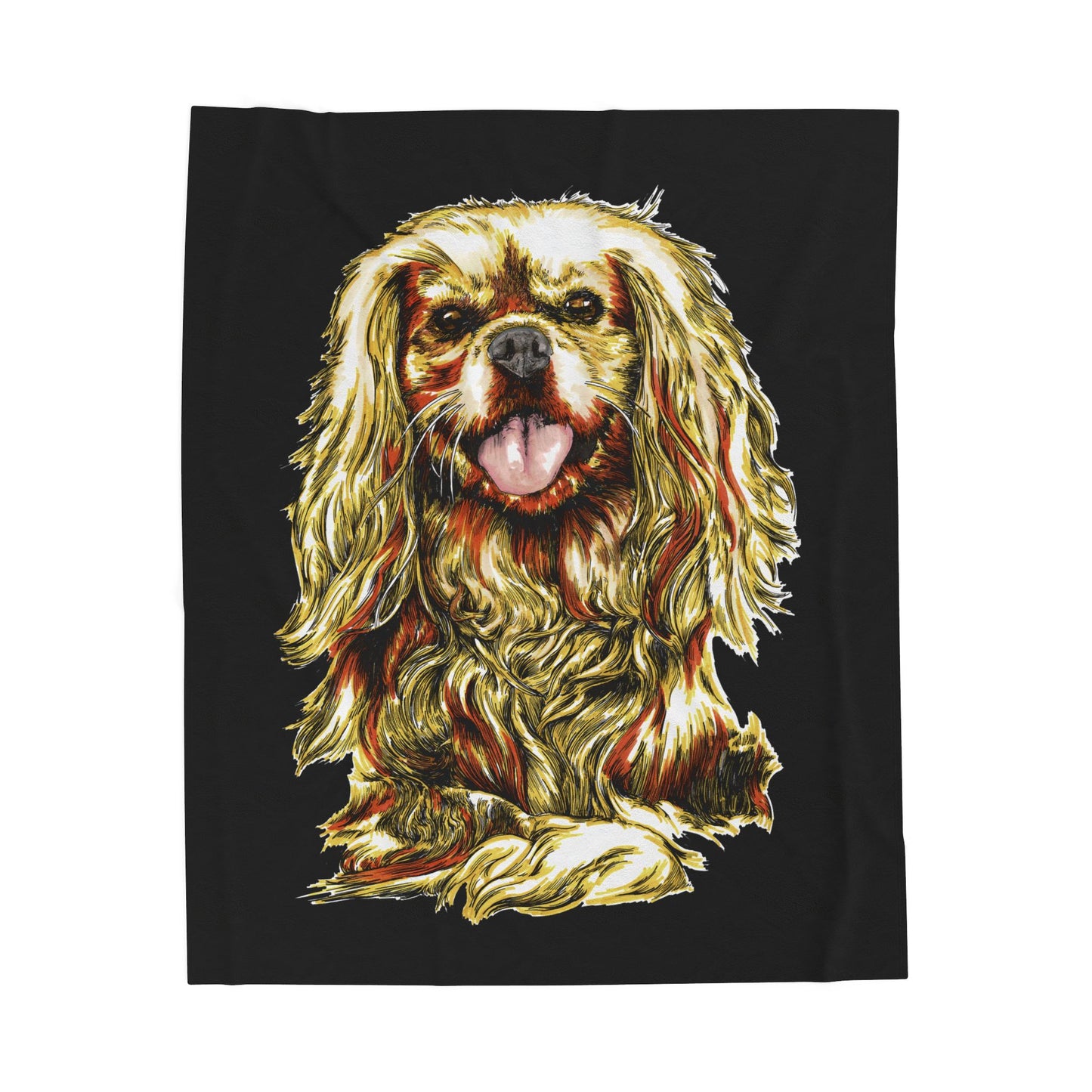 Cavalier King Charles Spaniel Plush Blanket Pet Lover Gift