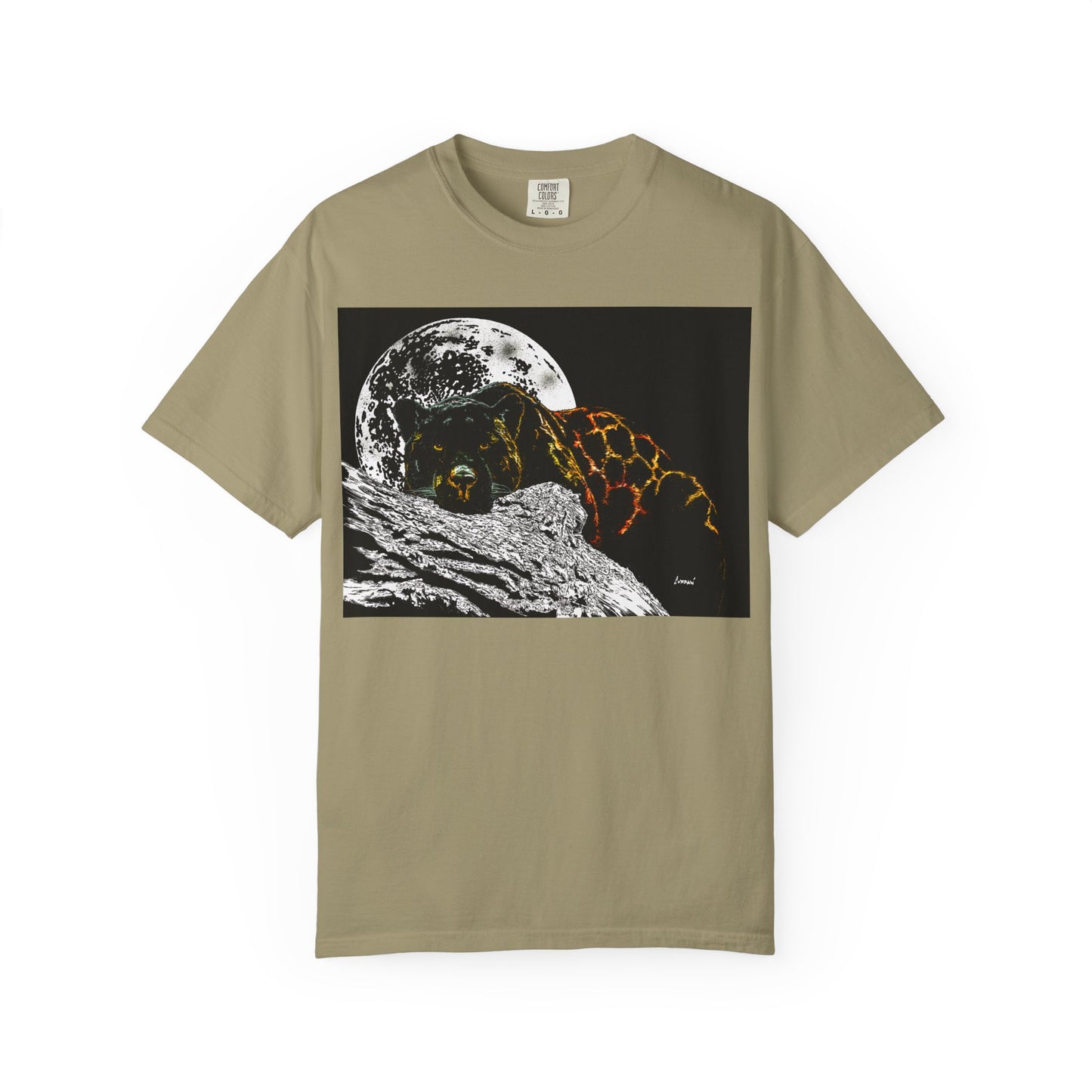 Moonlit Panther Unisex T-Shirt - Garment-Dyed Animal Tee