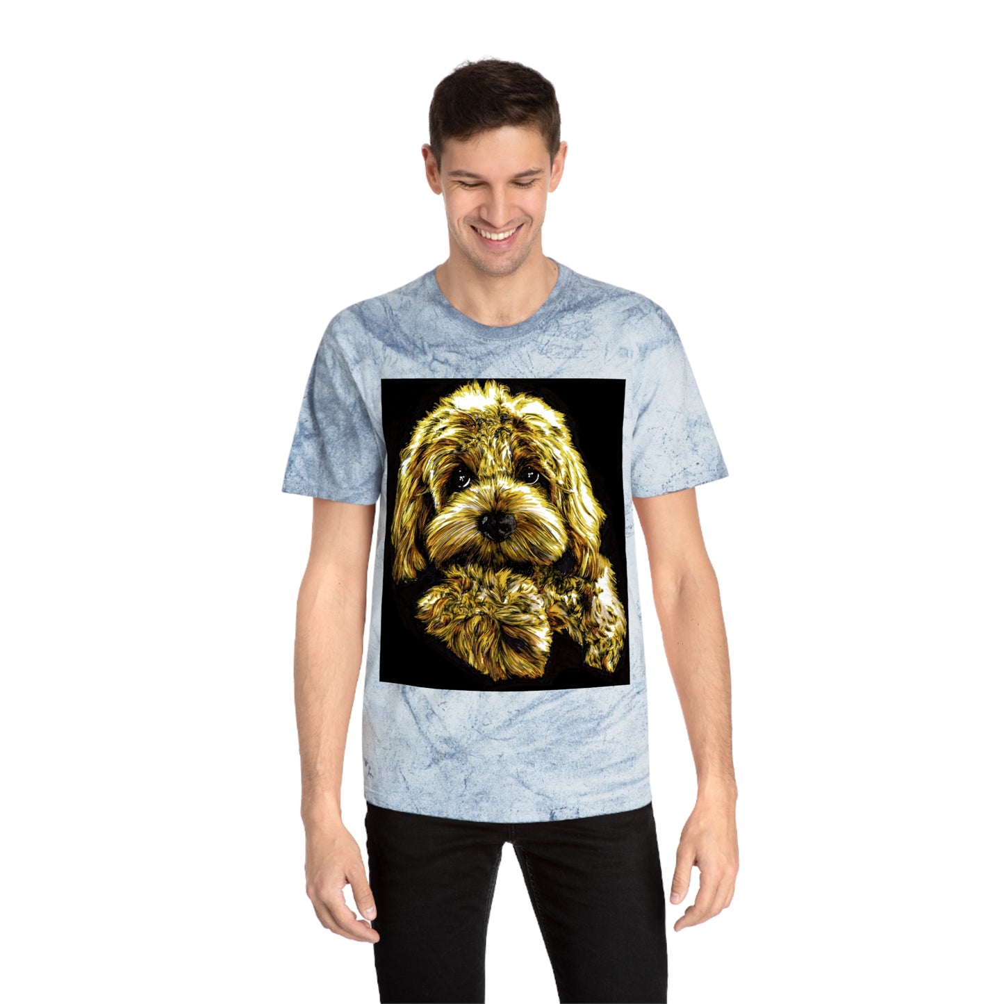 Puppy Color Blast Lover T-Shirt - Unisex Pet Portrait Tee