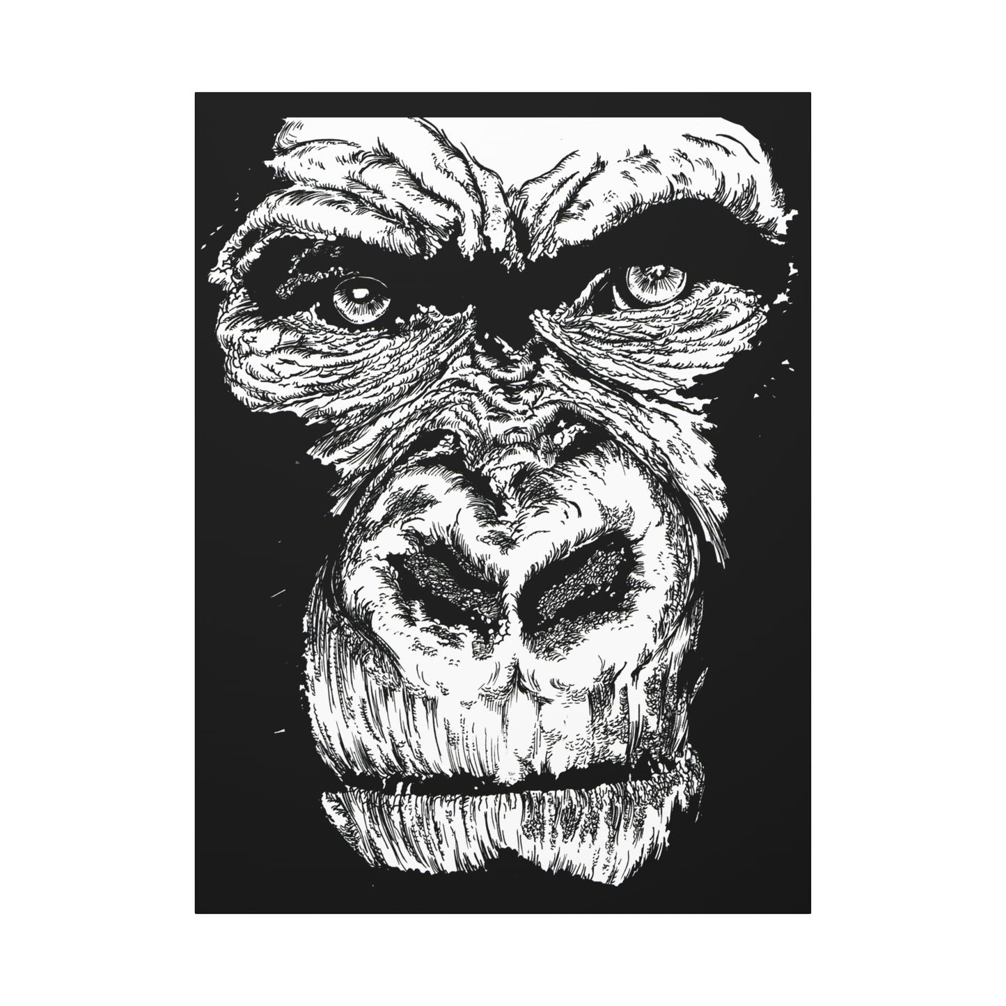 Gorilla Wall Art, Gorilla Print, Hand-Drawn Gorilla