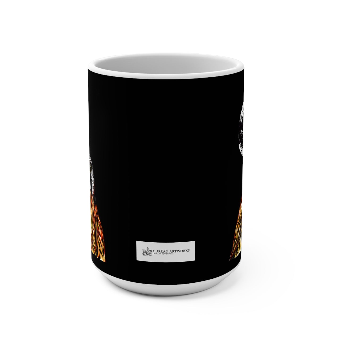 Detailed Falcon Mug - 15oz Black Coffee Cup or Nature Lovers