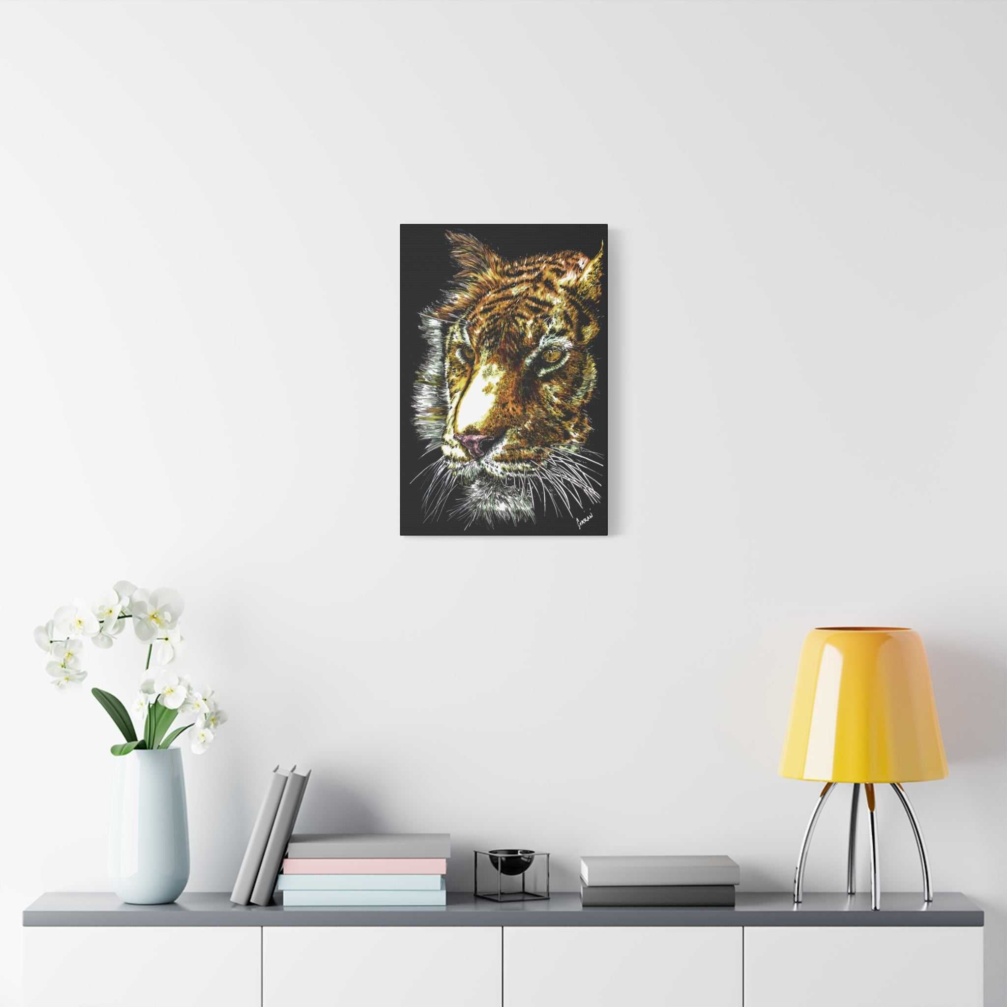 Transform your space with our stunning Tiger Wall Art Canvas Print of the Original, hand drawn wall art of a Tiger. Elevate your decor now!