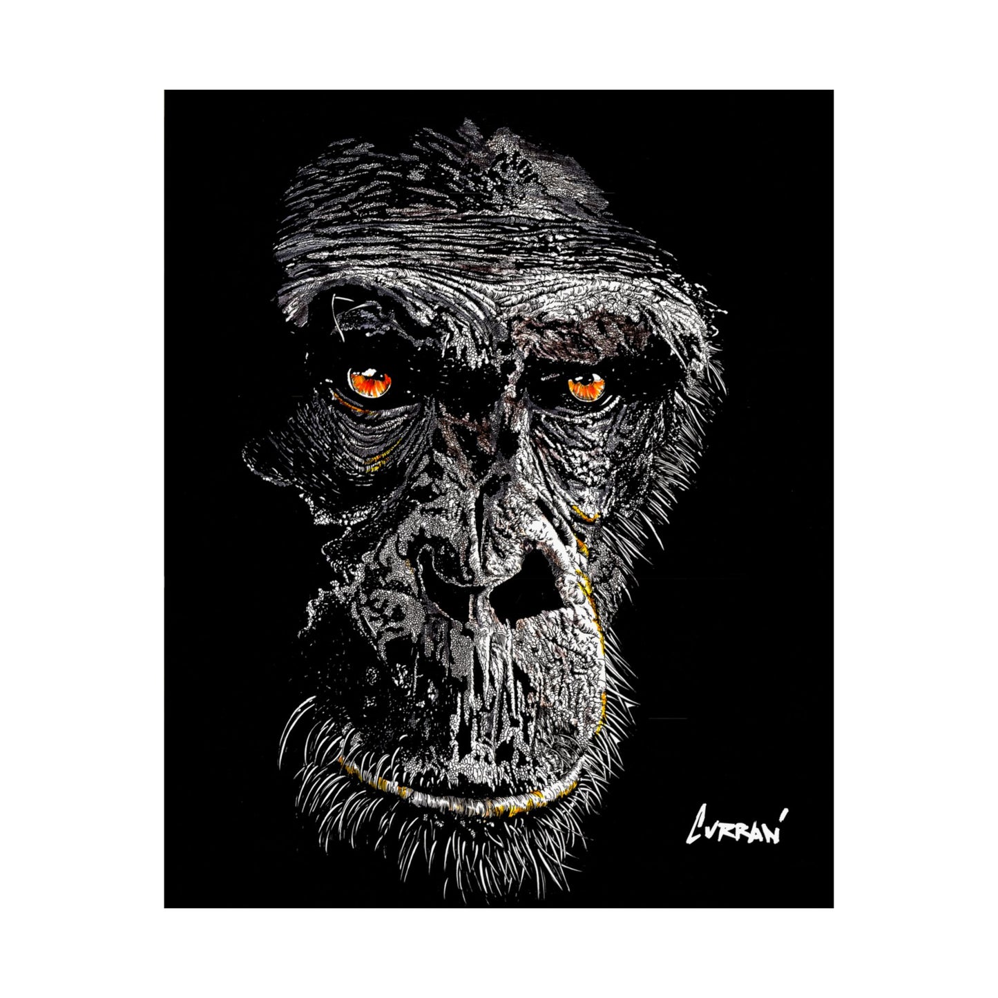 Gorilla Art Satin Poster - 300gsm | Bold Animal Wall Décor