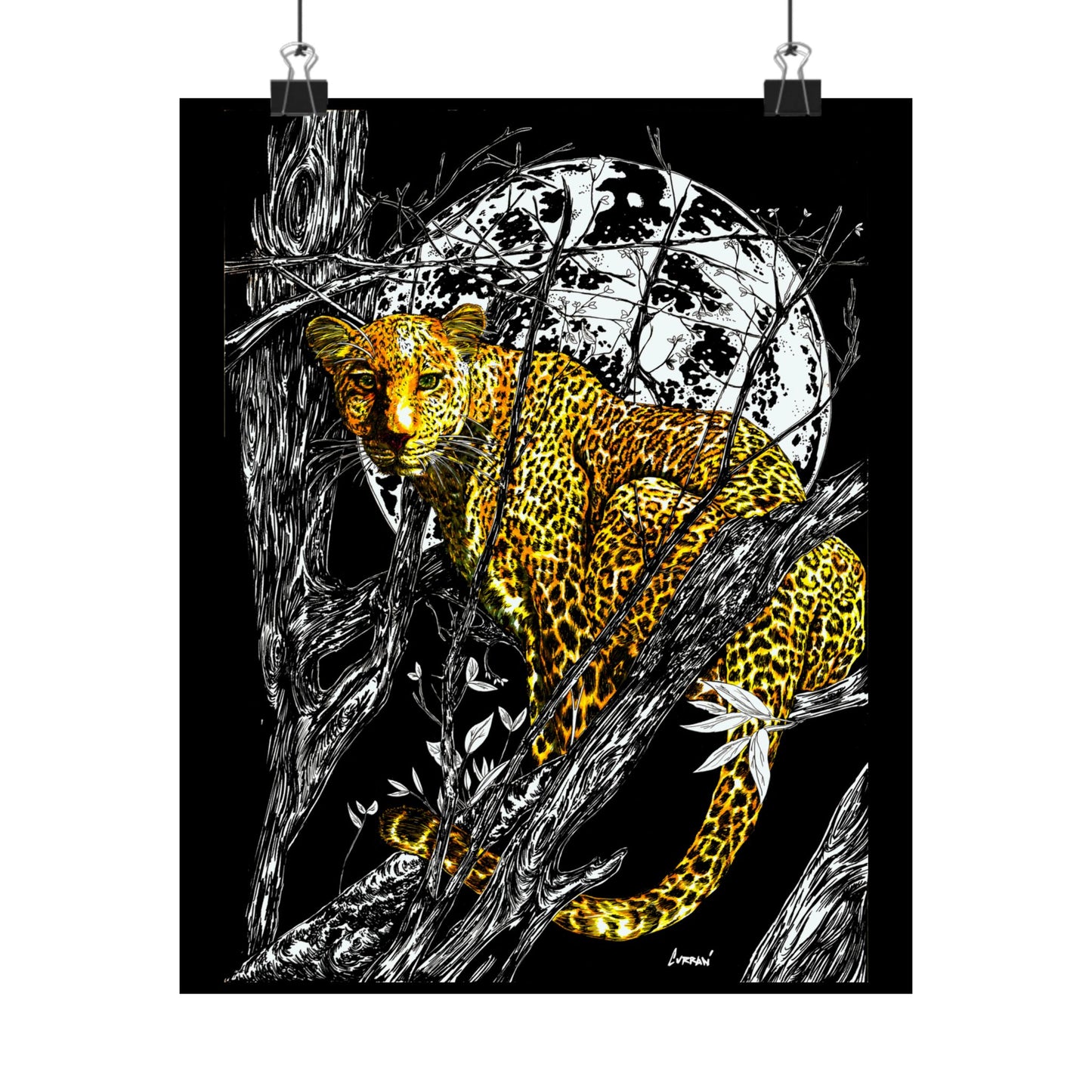 Majestic Leopard Satin Poster - 300gsm Art Print for Home Décor