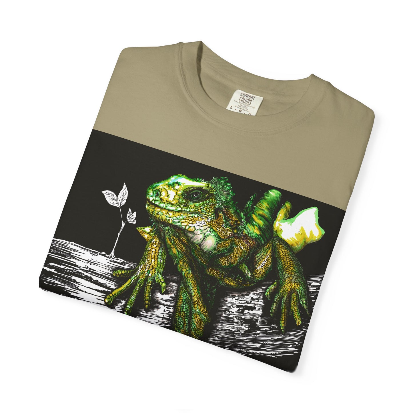 Iguana Unisex T-shirt - Hand Painted Art Design