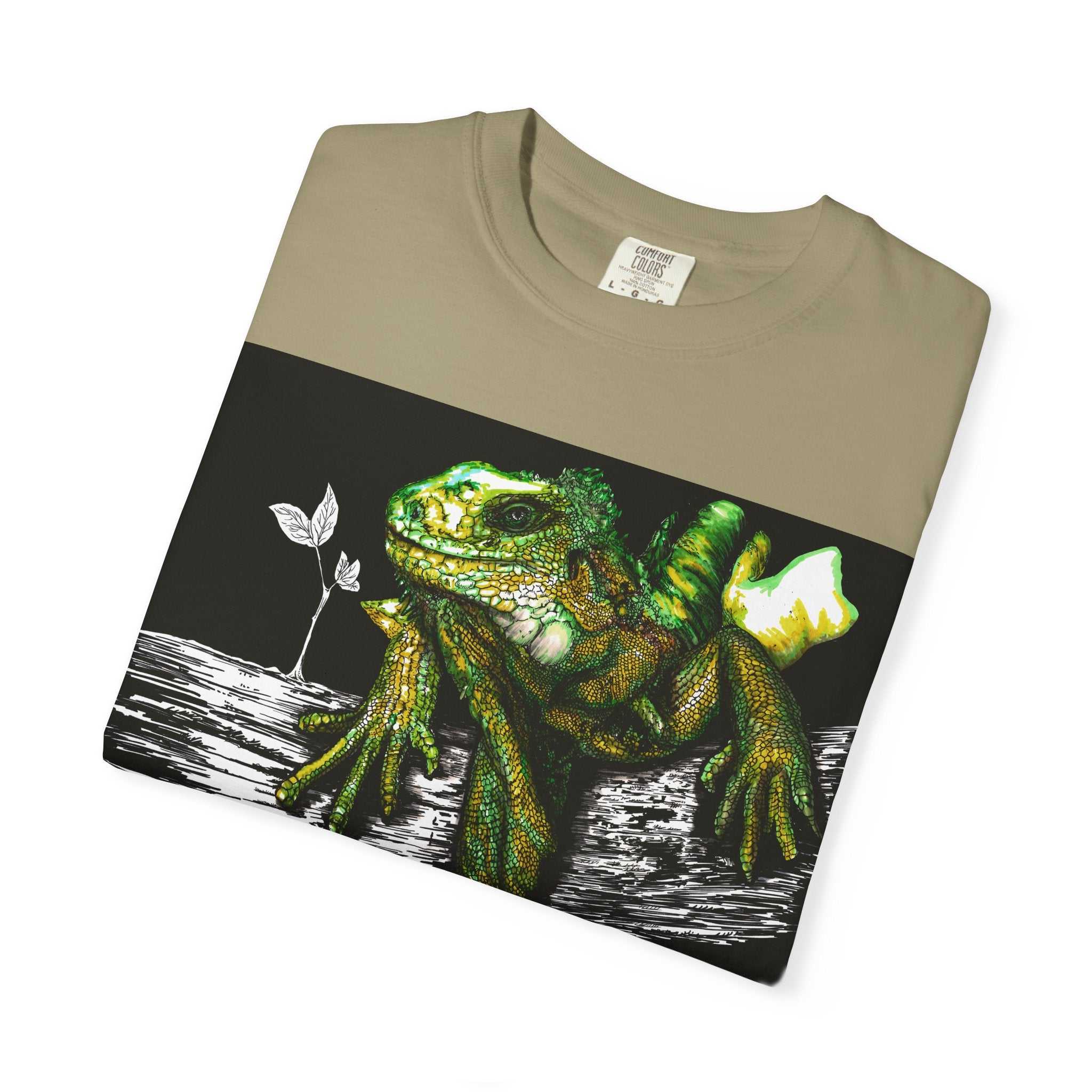 Iguana Unisex T-shirt - Hand Painted Art Design