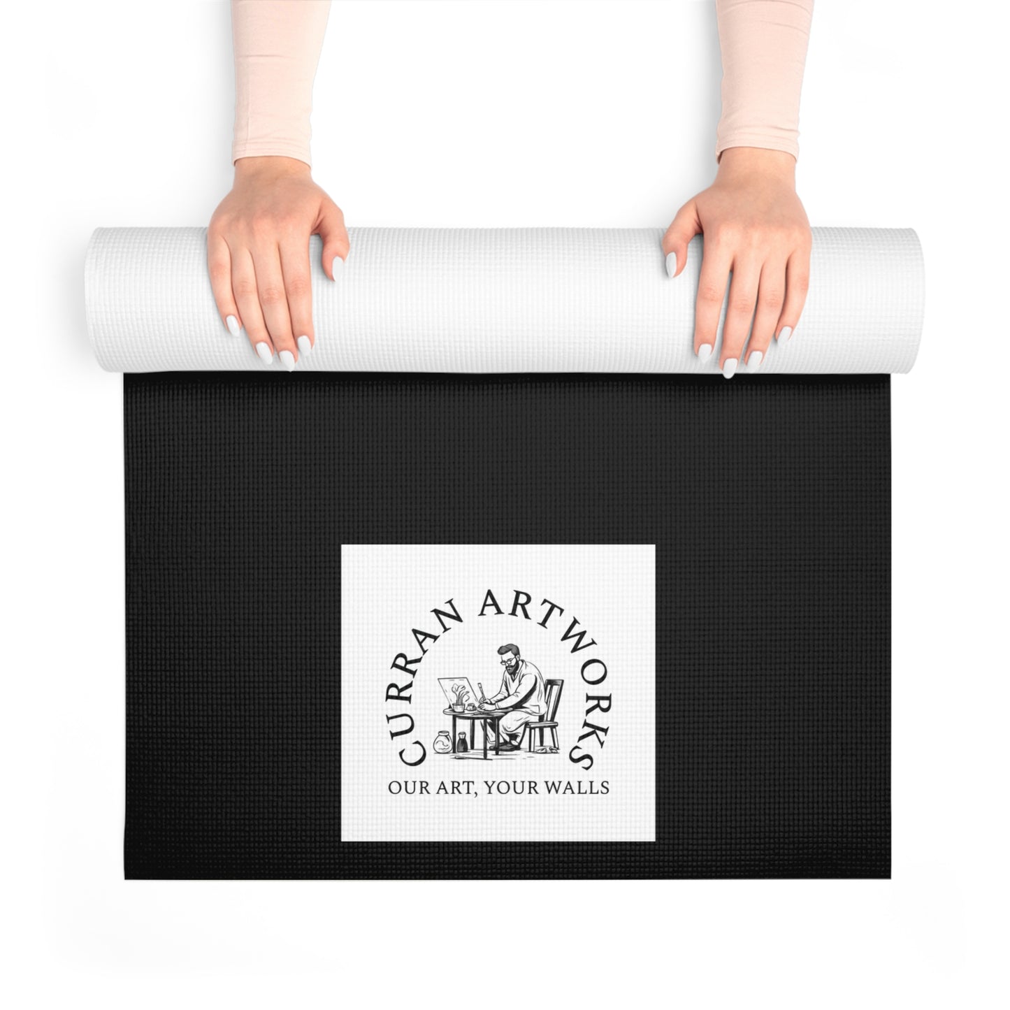 Raccoon Yoga Mat, Original Hand Drawn Art, Artistic Yoga Mat, Raccoon Art Mat, Unique Yoga Mat, Great Birthday Gift, Perfect Christmas Gift