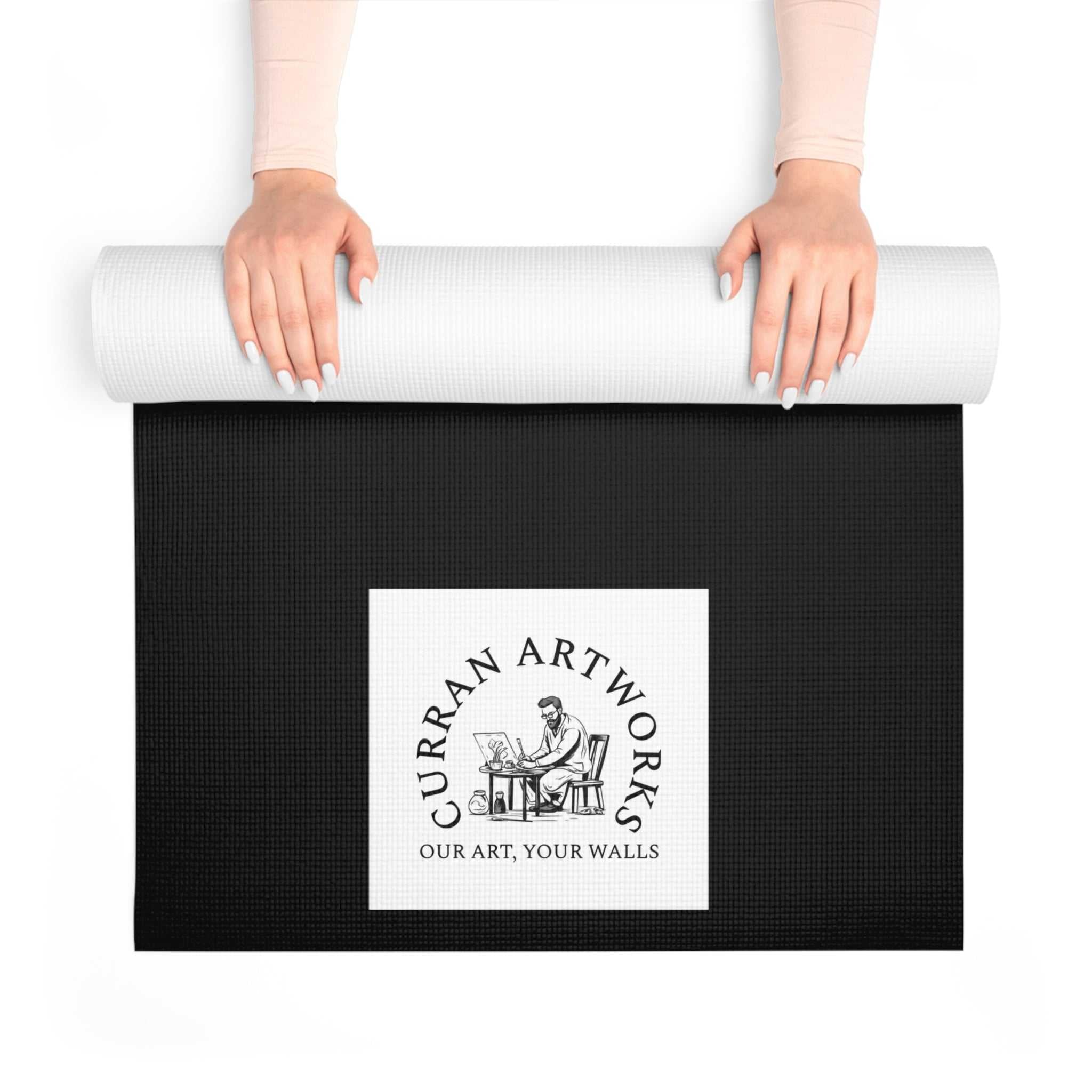 Raccoon Yoga Mat, Original Hand Drawn Art, Artistic Yoga Mat, Raccoon Art Mat, Unique Yoga Mat, Great Birthday Gift, Perfect Christmas Gift