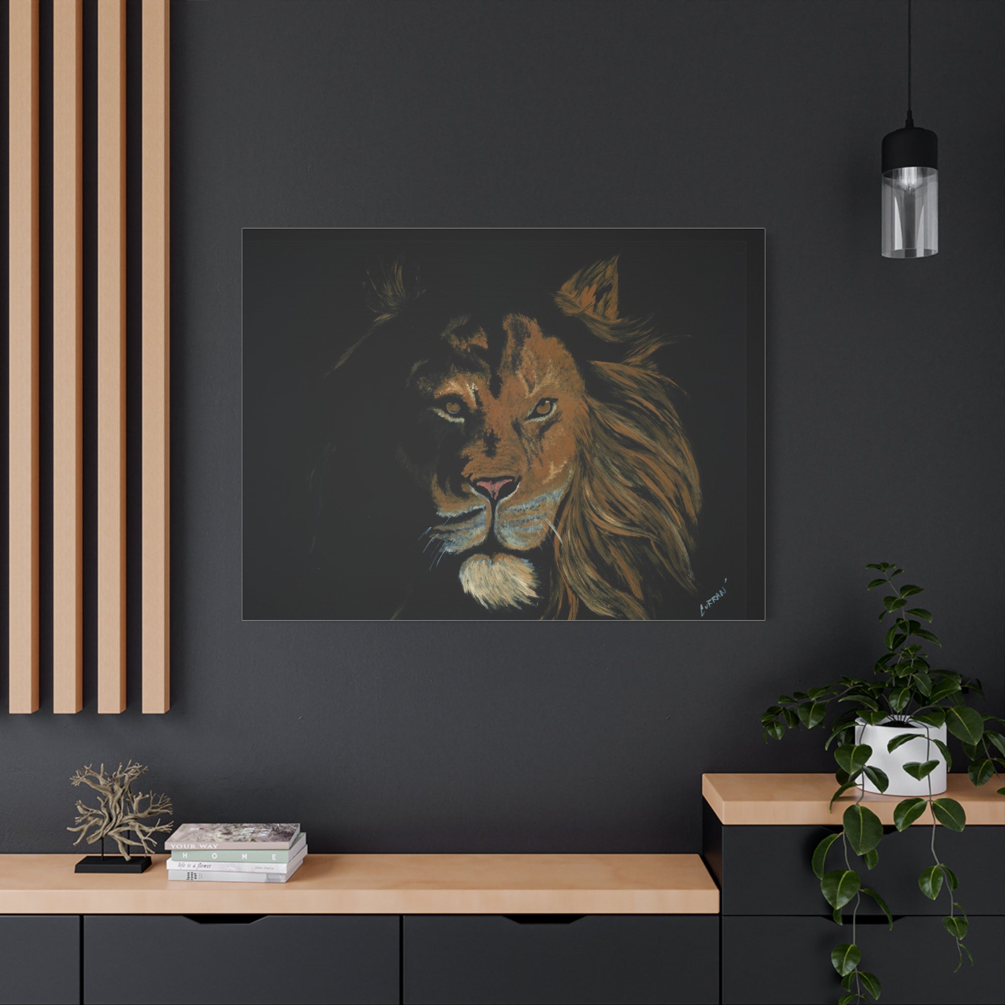 Lion Canvas Art – Original Hand-Painted Realistic