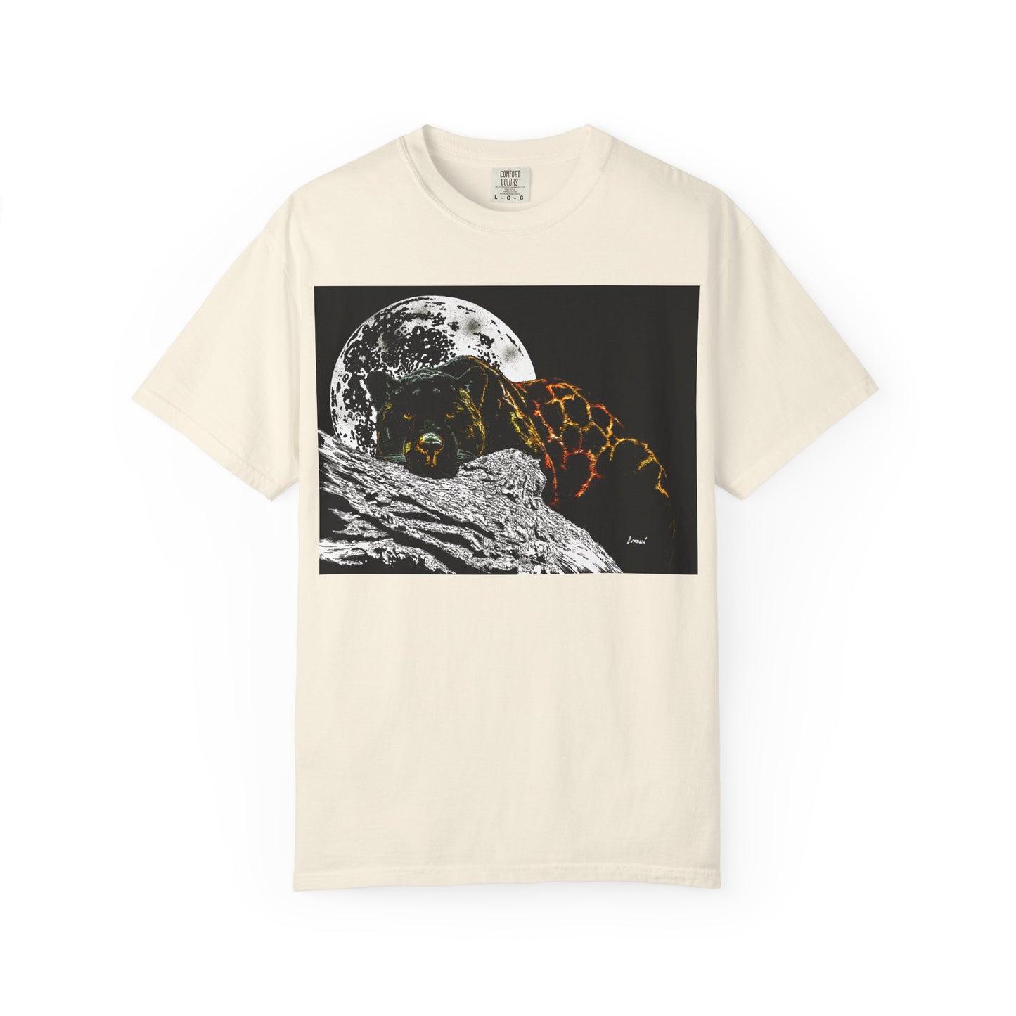 Moonlit Panther Unisex T-Shirt - Garment-Dyed Animal Tee