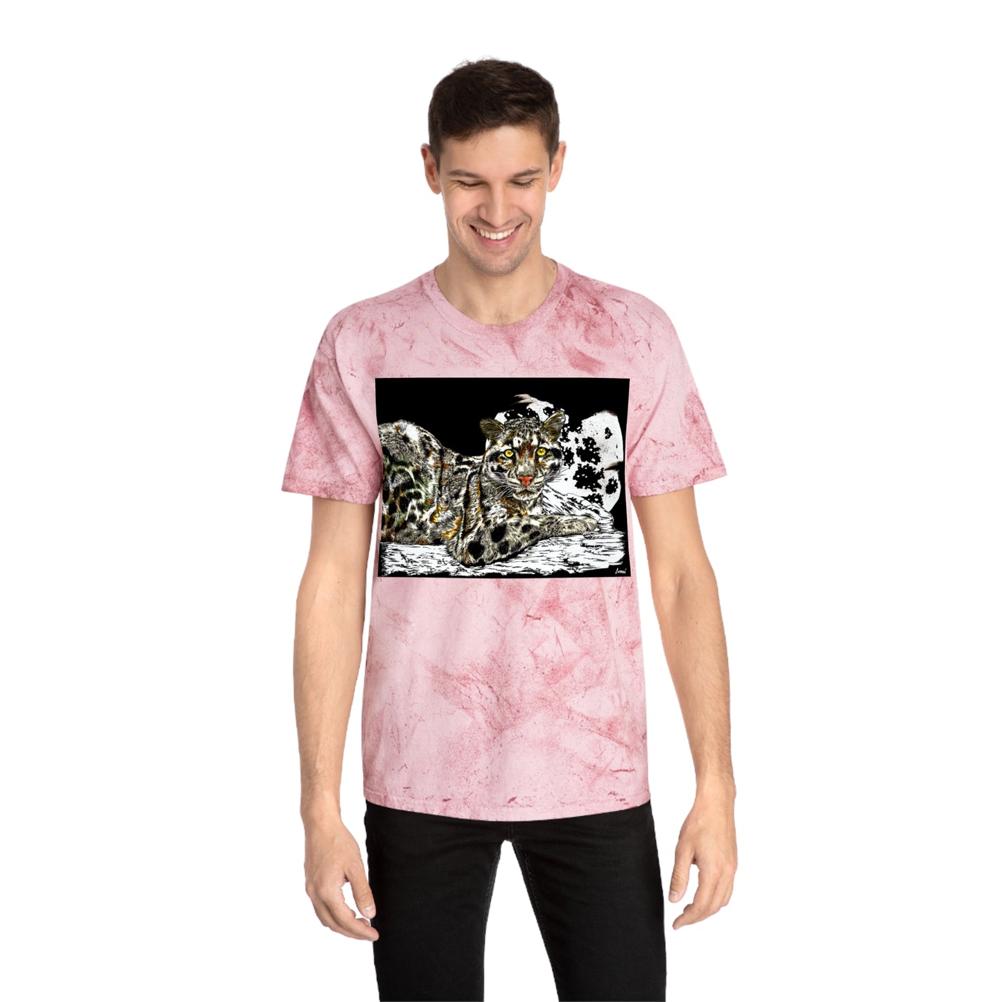 Leopard in the Moonlight T Shirt Original Hand Drawn Art