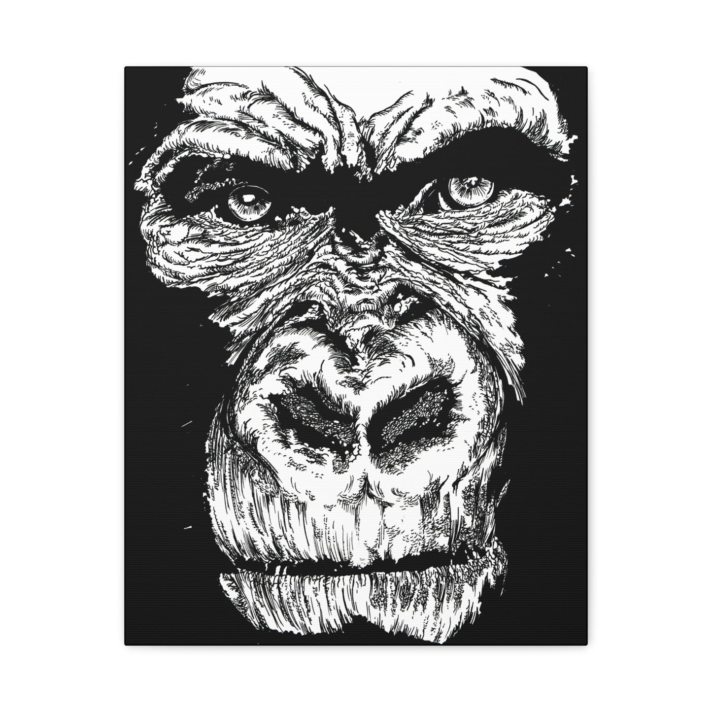 Gorilla Wall Art, Gorilla Print, Hand-Drawn Gorilla