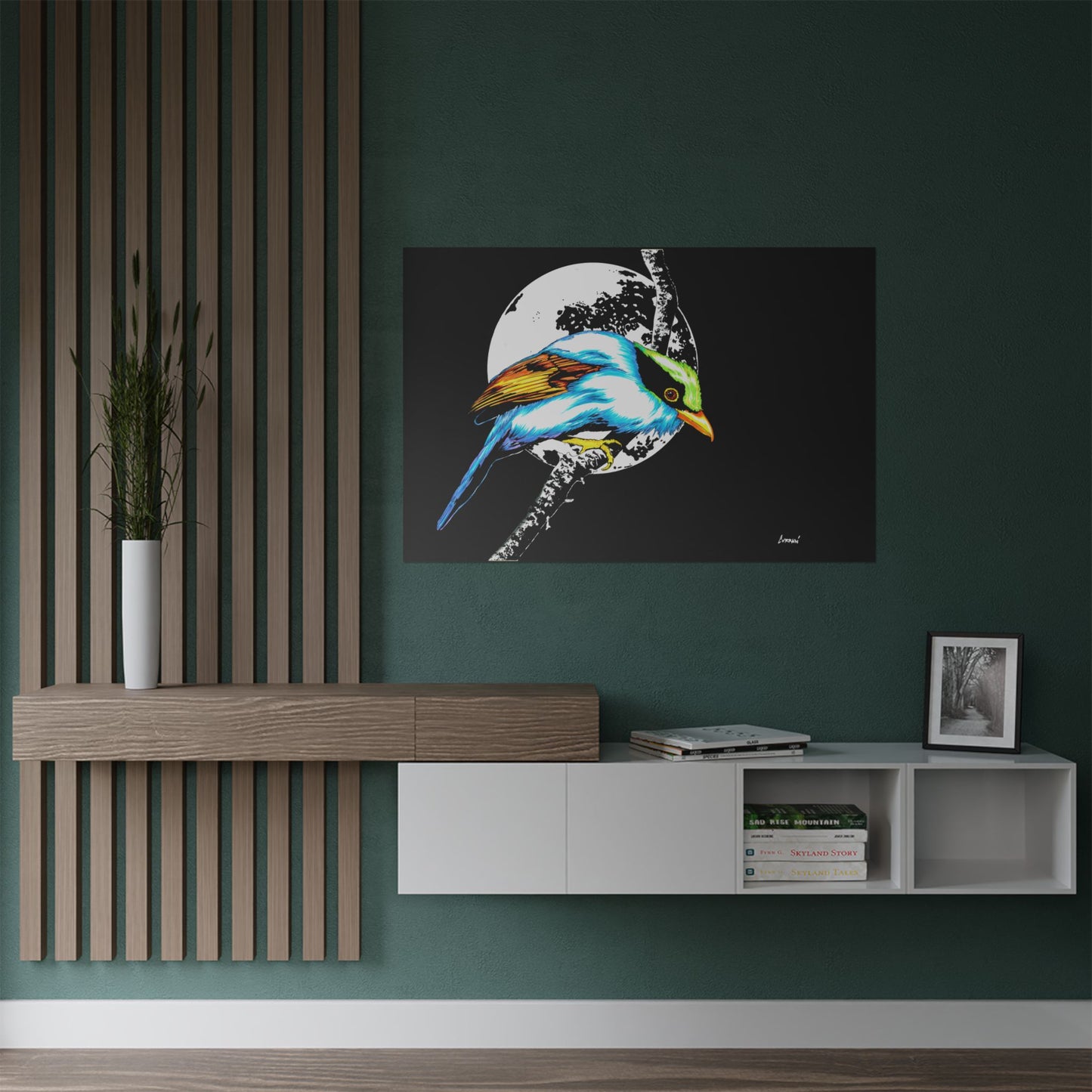 Vibrant Bird Satin Poster - 300gsm Wall Art Print for Nature Lovers