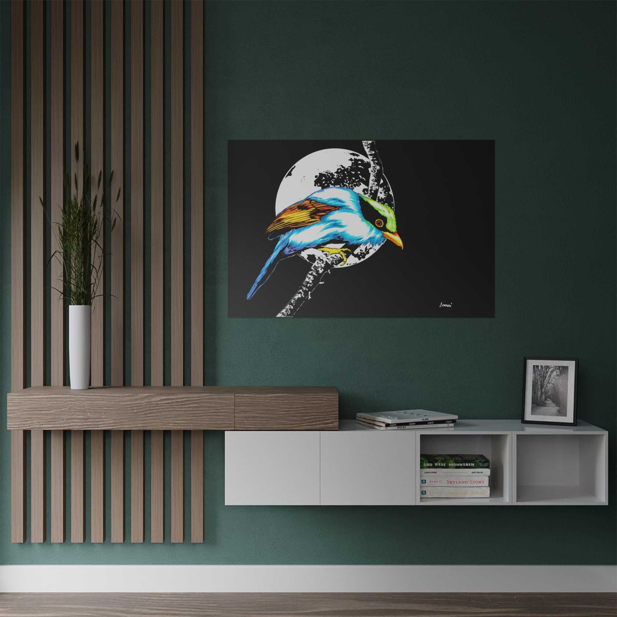Bring nature's beauty into your space with our Vibrant Bird Satin Poster - Wall Art Print for Nature Lovers. Elevate your walls now!
