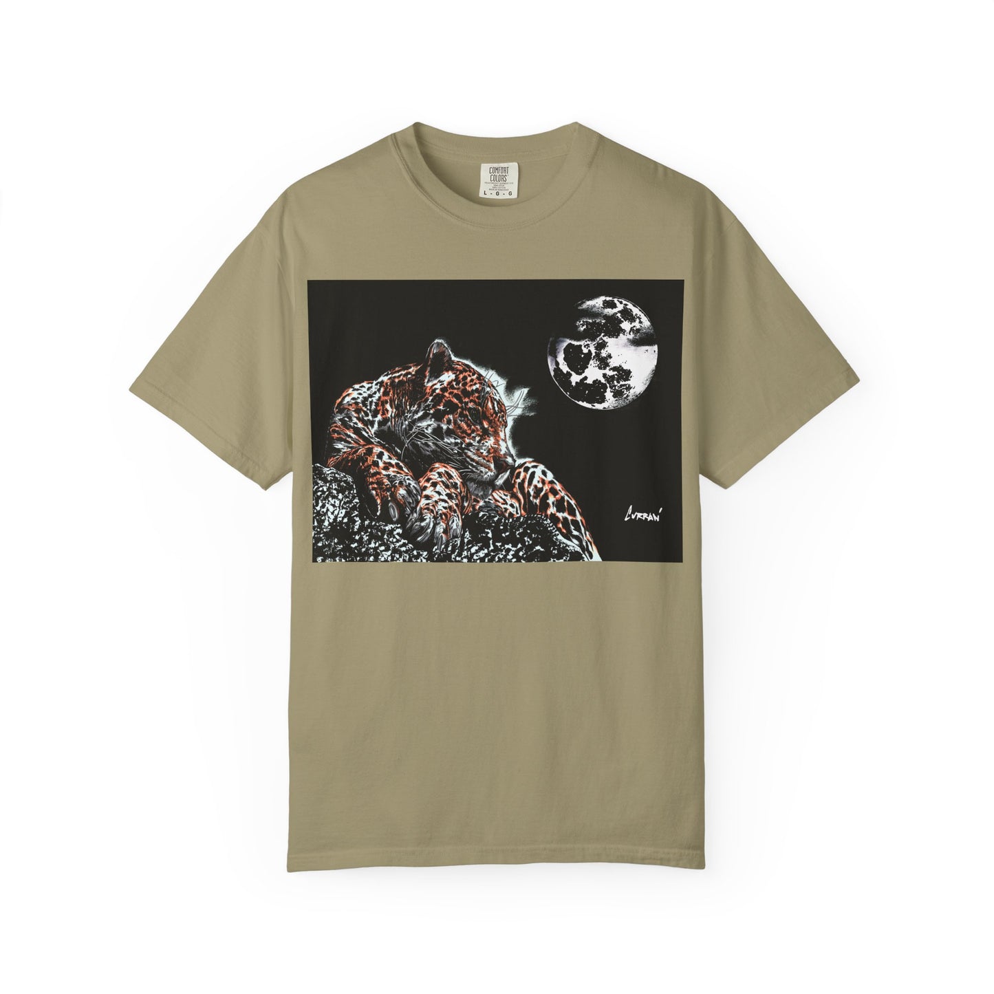 Moonlit Leopard Unisex Garment-Dyed T-Shirt