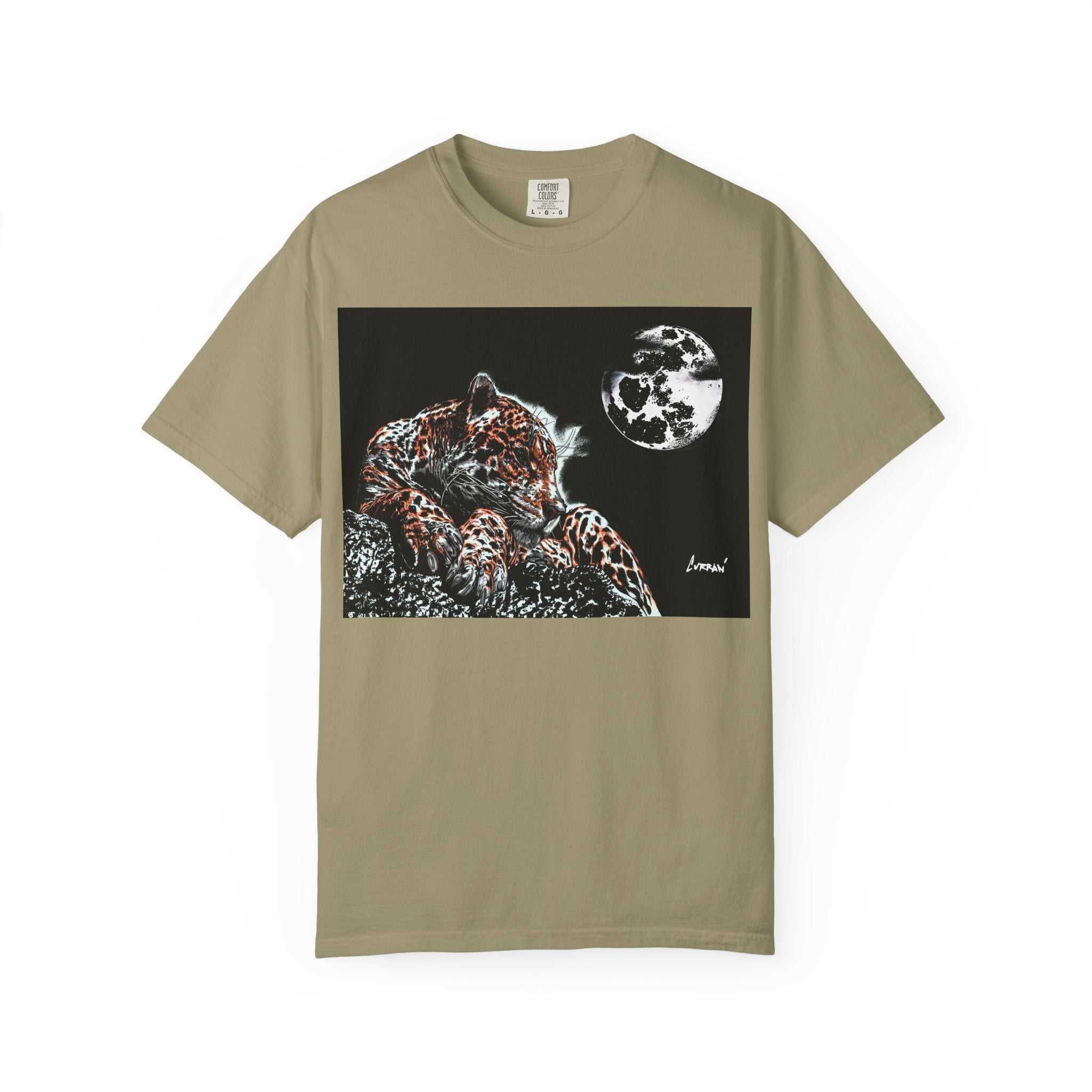 Moonlit Leopard Unisex Garment-Dyed T-Shirt