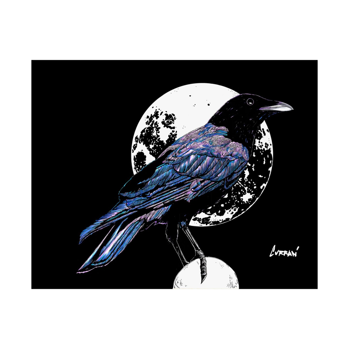 Mystical Crow Satin Poster - 300gsm Art Print