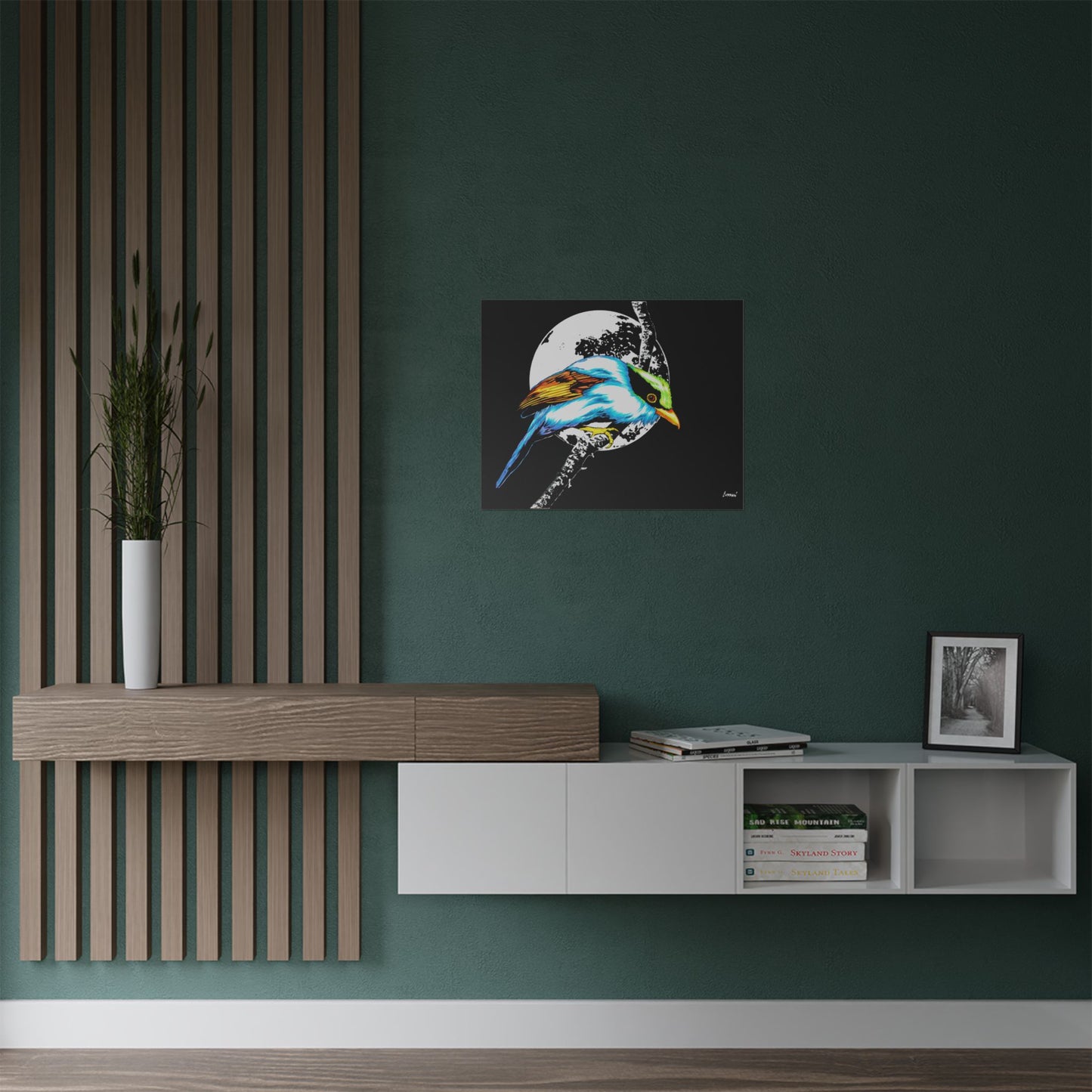 Vibrant Bird Satin Poster - 300gsm Wall Art Print for Nature Lovers