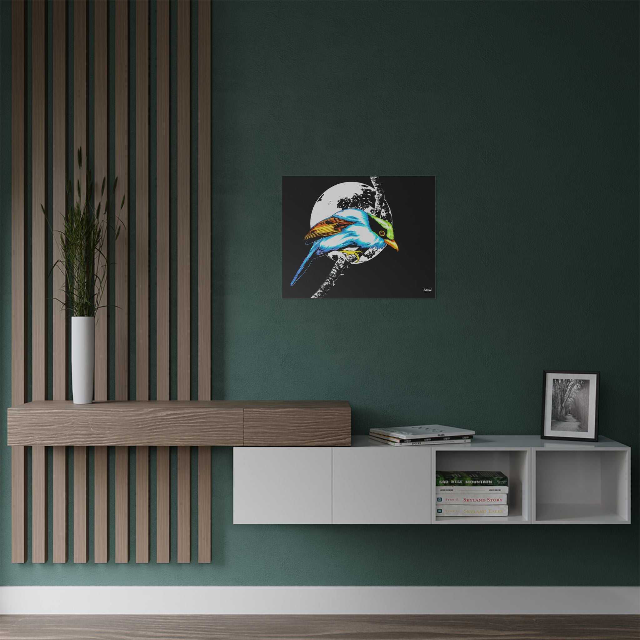 Bring nature's beauty into your space with our Vibrant Bird Satin Poster - Wall Art Print for Nature Lovers. Elevate your walls now!