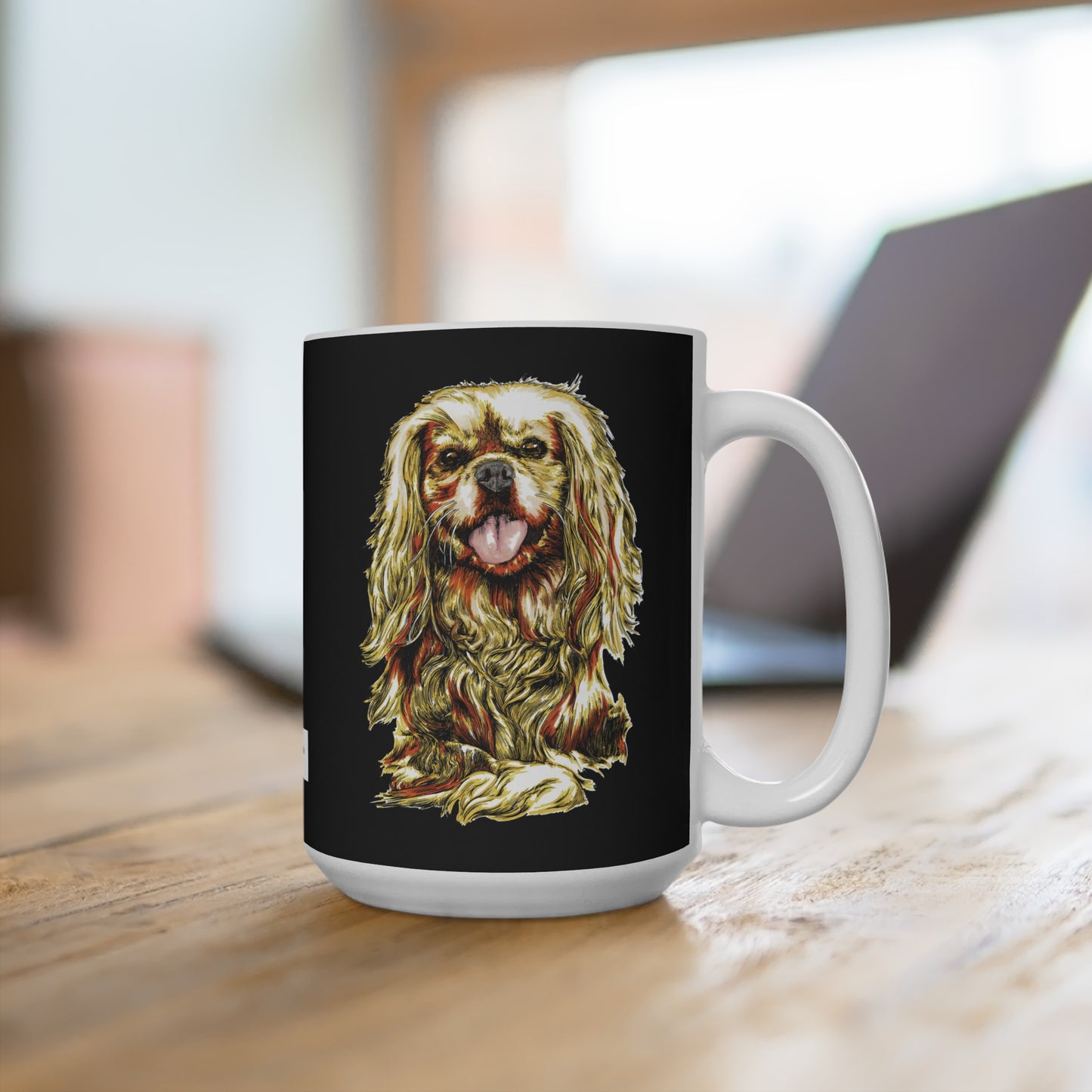 Cavalier King Charles Spaniel Art Mug – 15oz Ceramic Cup