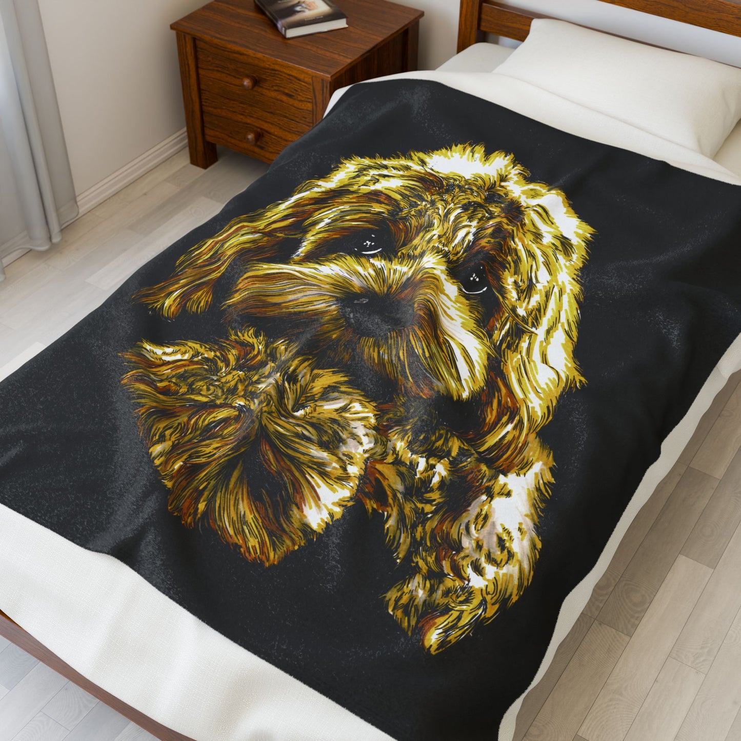 Cozy Dog Lovers Velveteen Plush Blanket