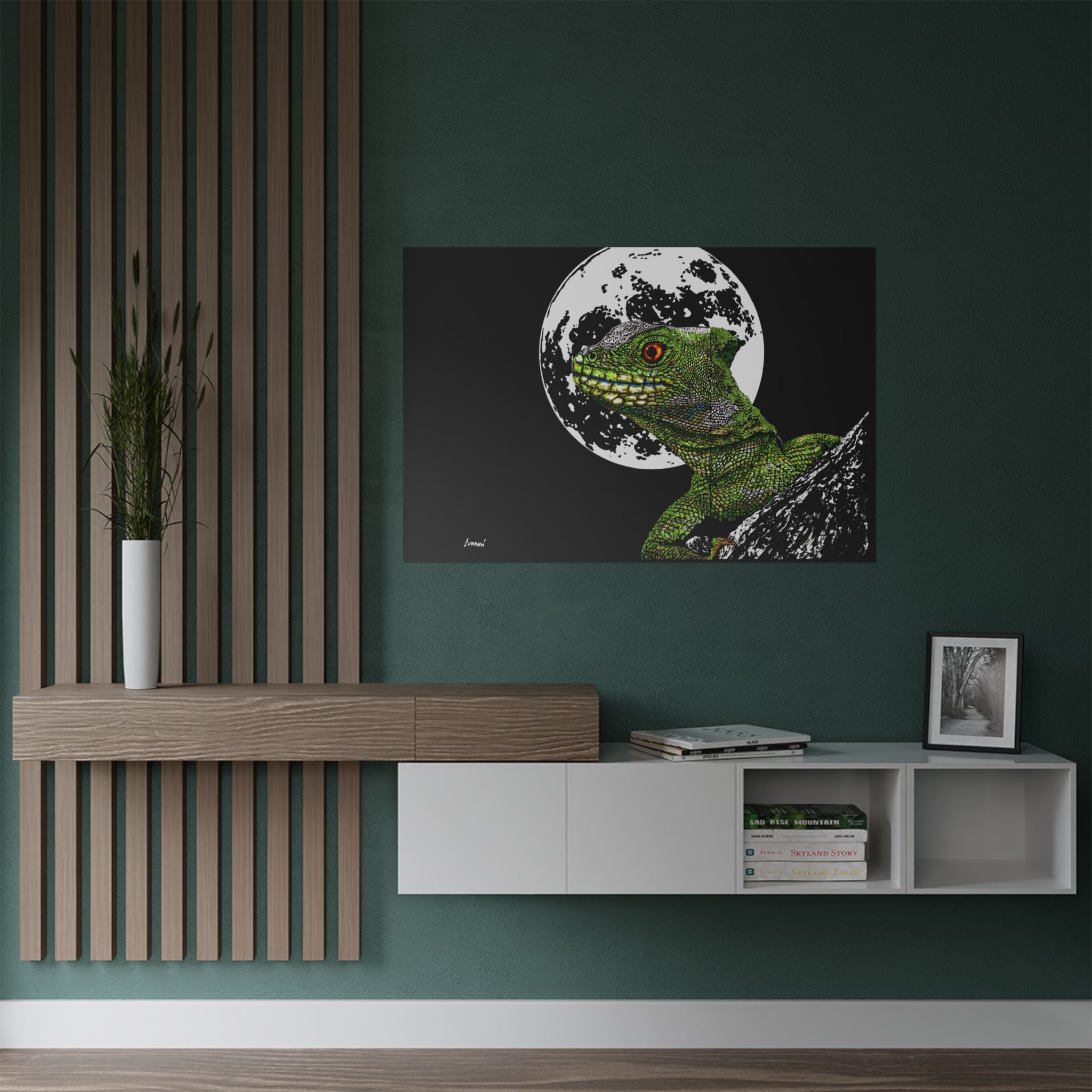 Lizard Moon Satin Poster | 300gsm Art Print for Home Décor