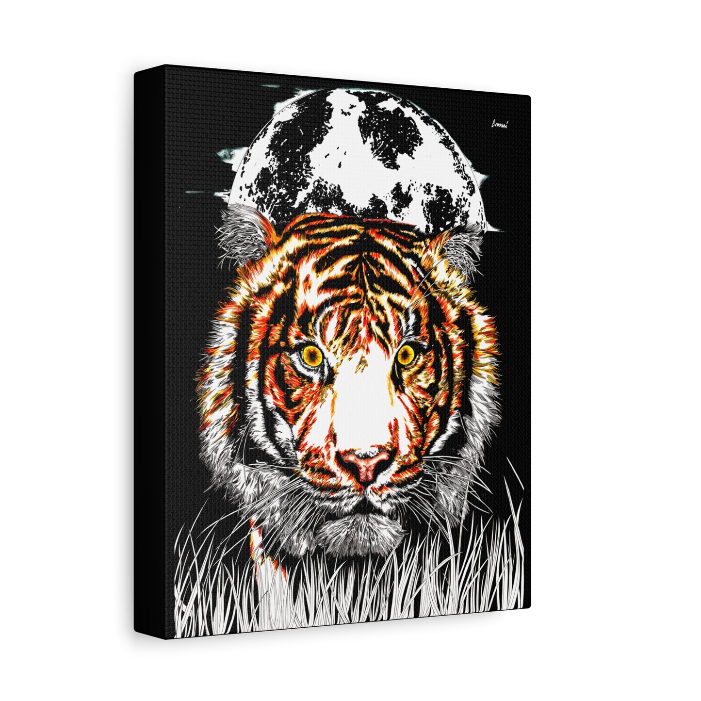 Tiger Wall Art Print of the Original, hand drawn wall art of a Tiger